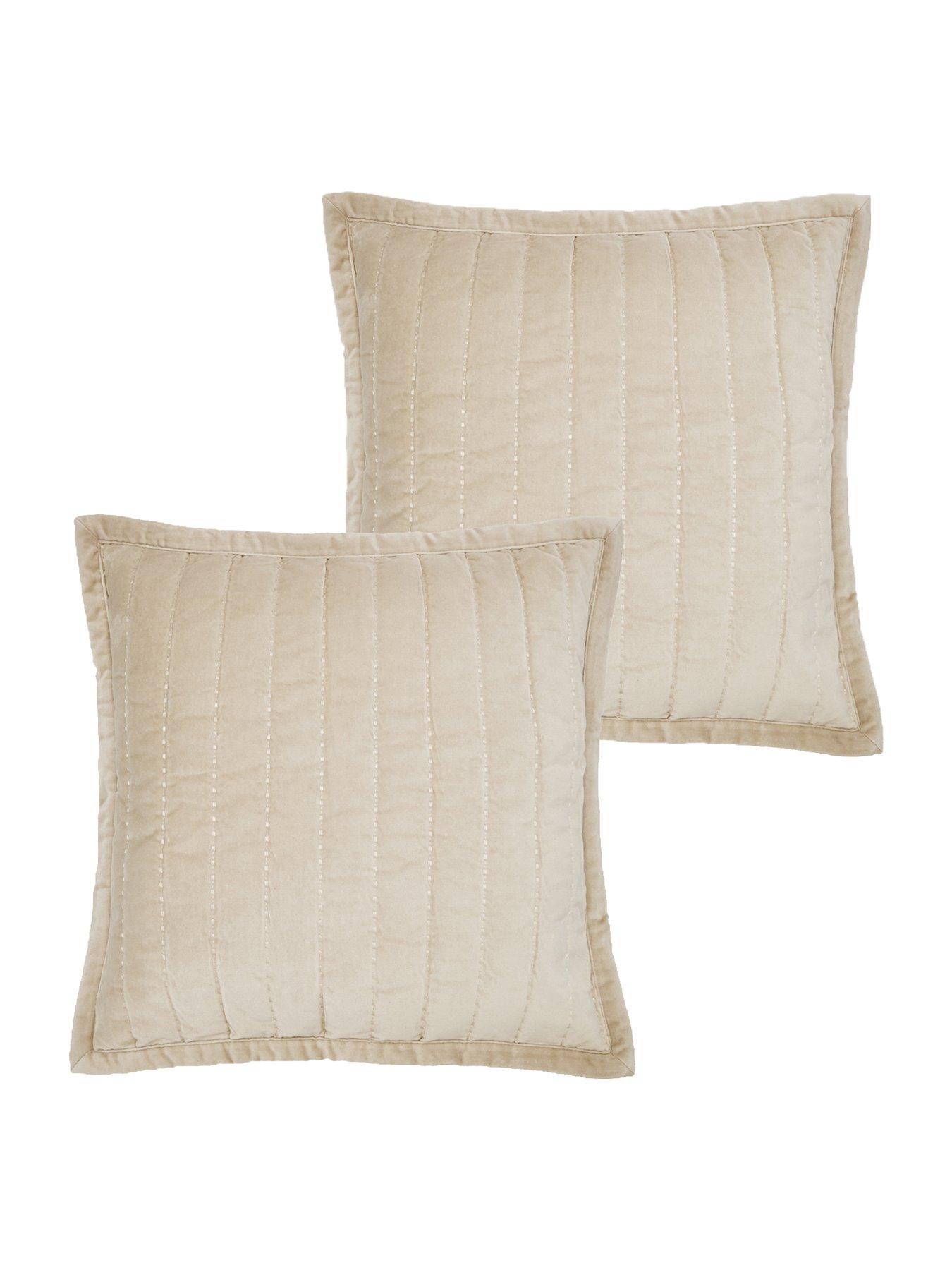  image of michelle-keegan-home-cotton-velvet-stitch-embroidered-pillowsham-pair