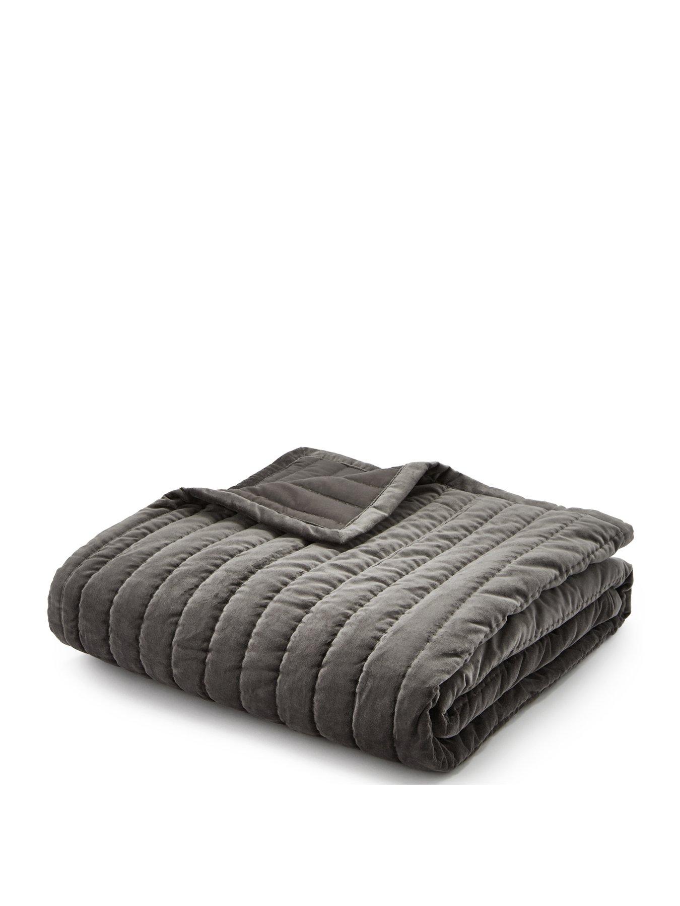  image of very-home-cotton-velvet-stitch-embroidered-bedspread