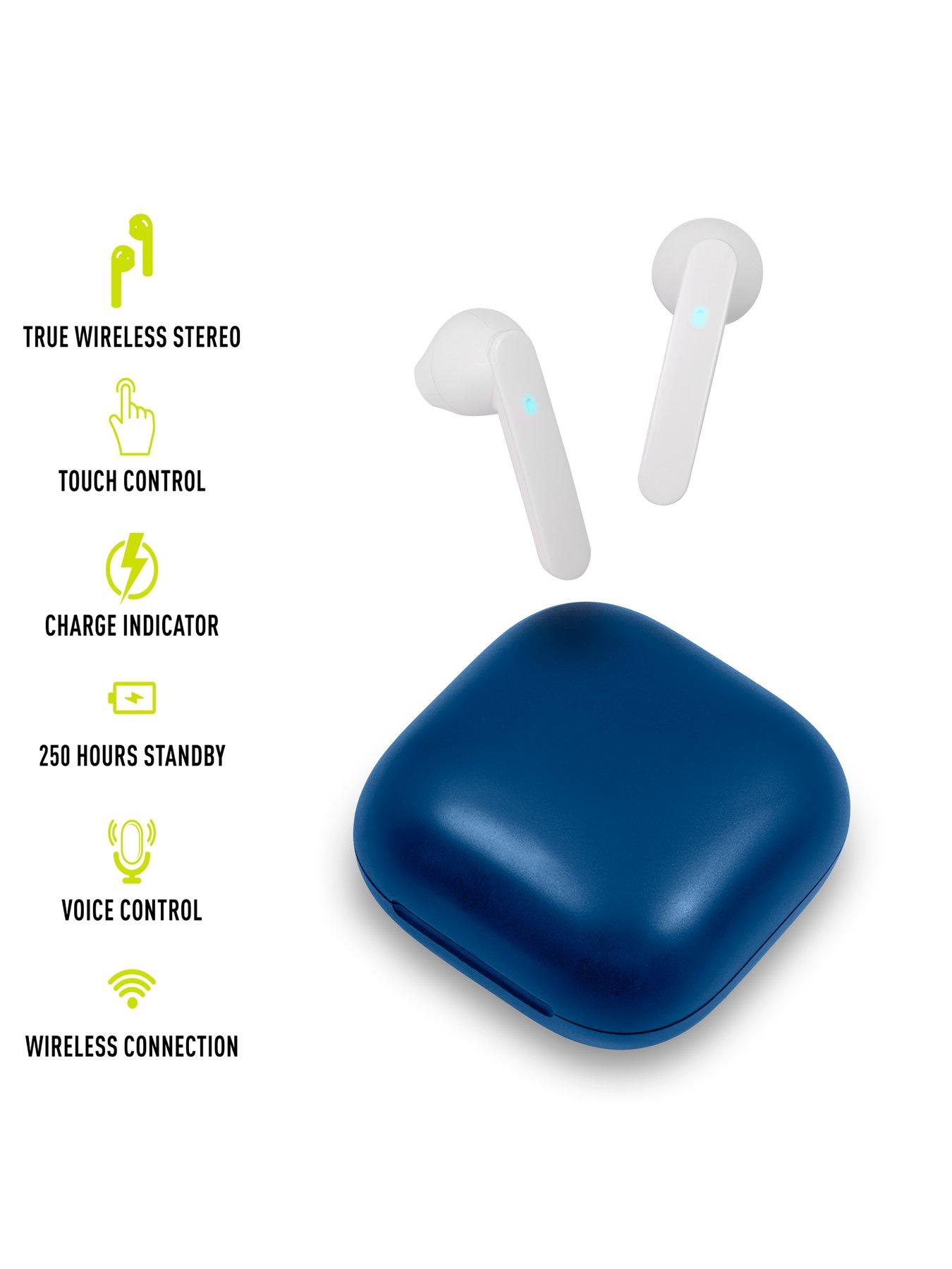 image of harry-lime-series-27-navy-silicone-strap-smart-watch-with-blue-true-wireless-earphone-in-charging-case