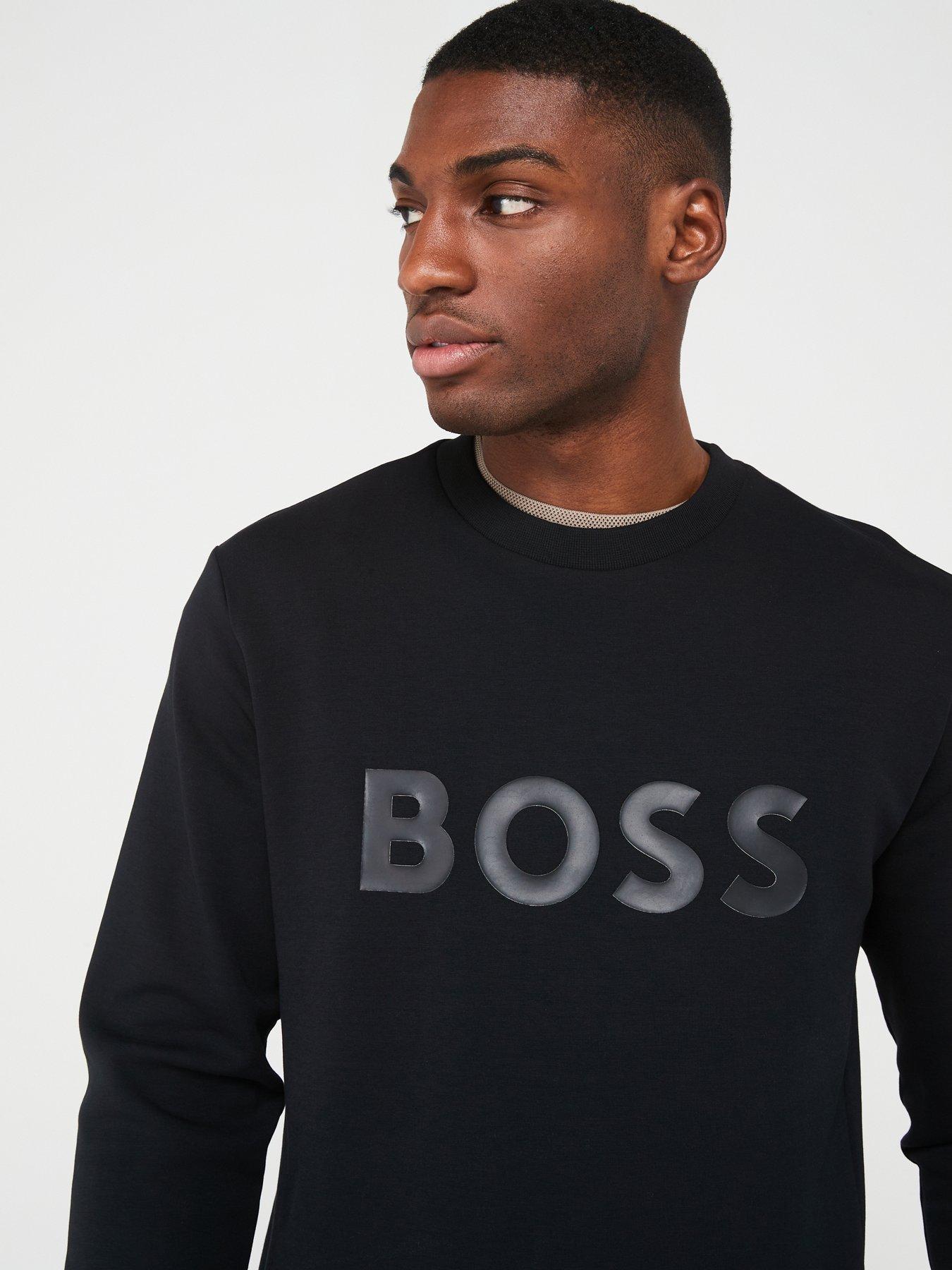 Image 4 of 4 of BOSS Salbo Crew Neck Sweatshirt - Black