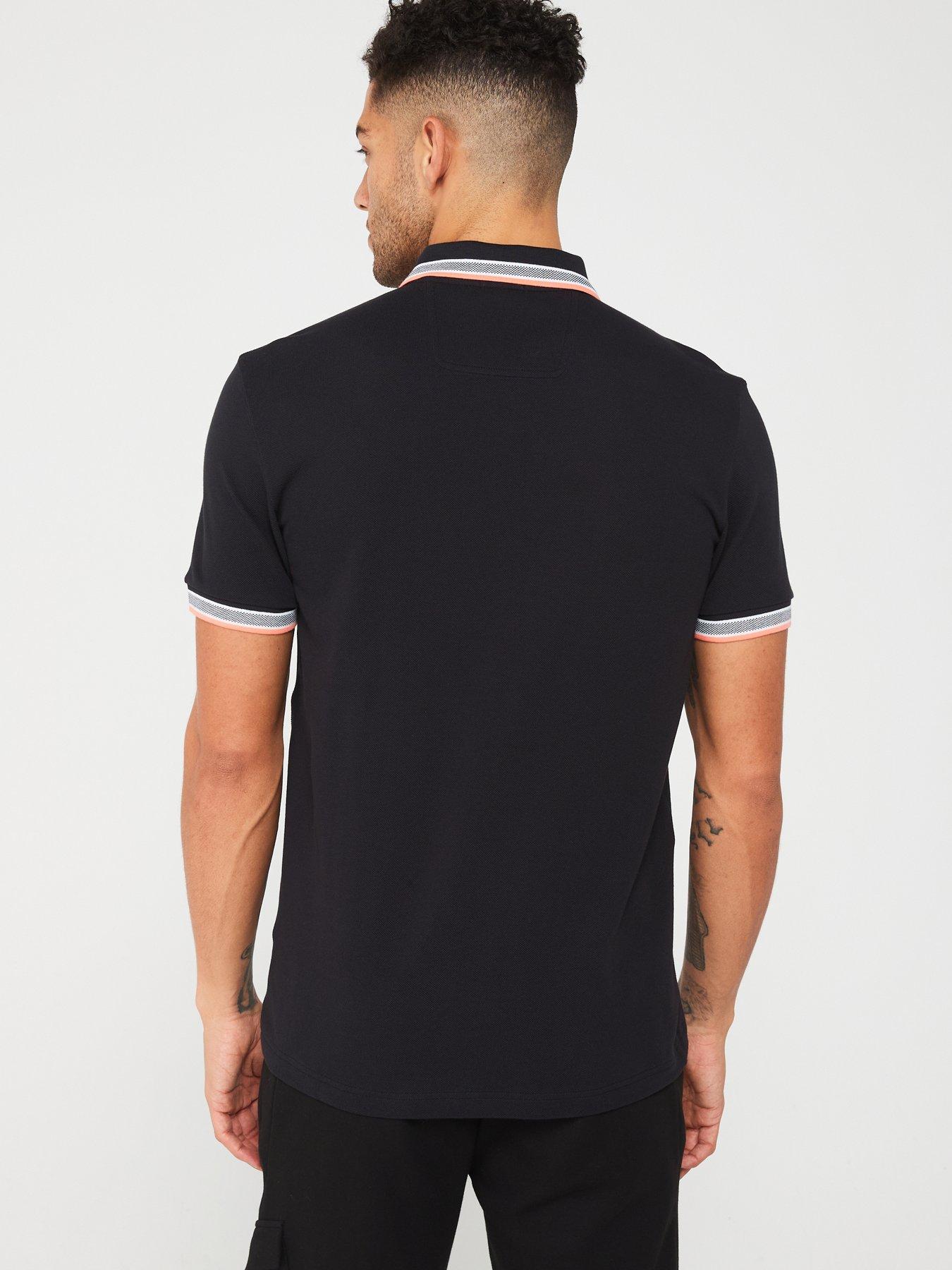 BOSS Paddy Short Sleeve Regular Fit Polo Shirt - Black | littlewoods.com