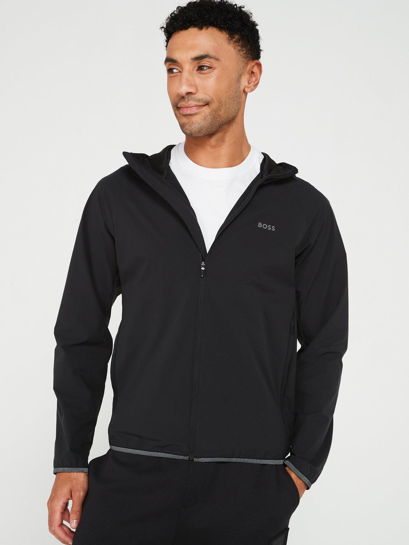 BOSS J Cush1 Lightweight Hooded Jacket - Black | littlewoods.com