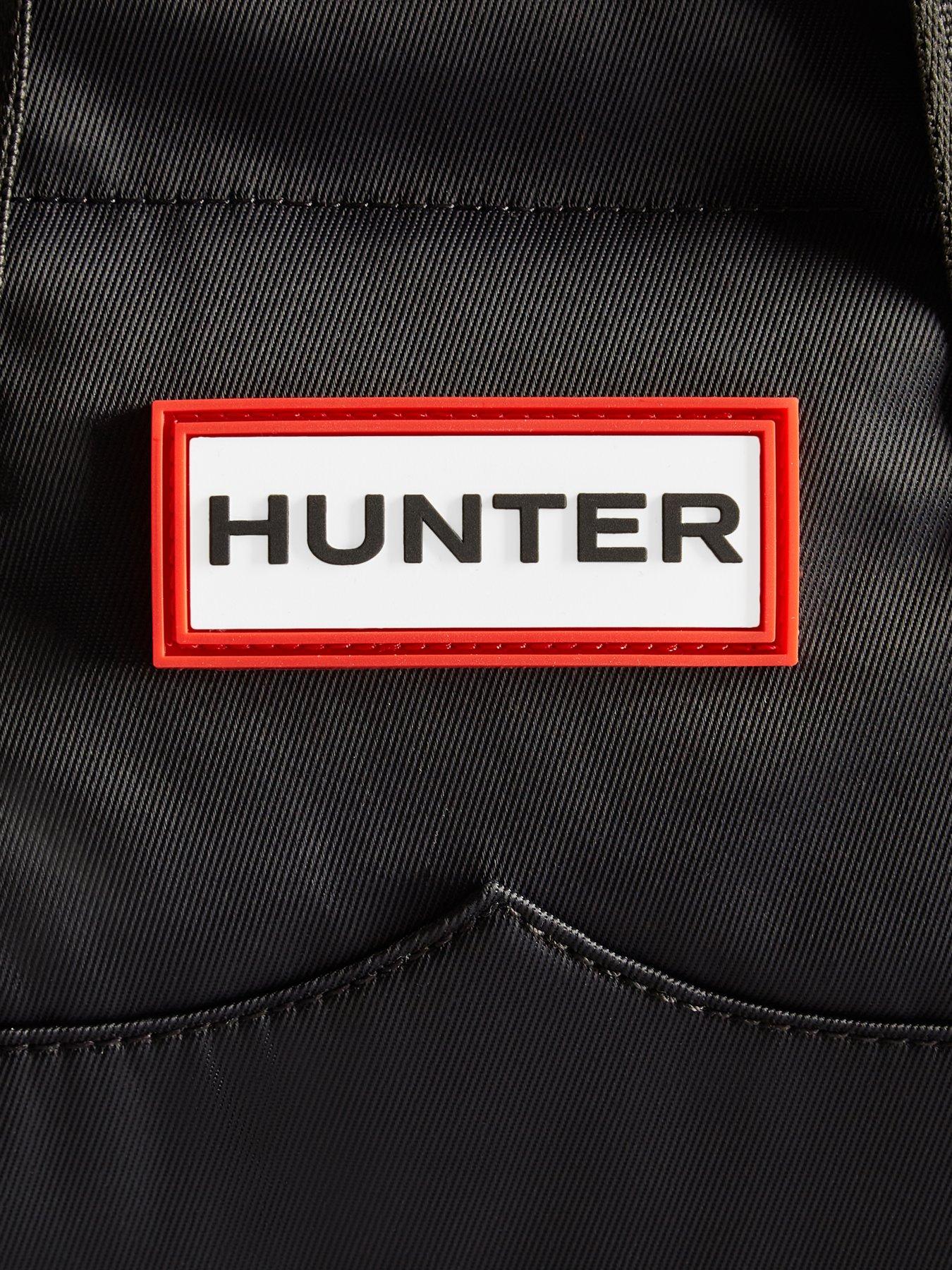  image of hunter-nylon-mini-topclip-tote-blackhunter-branded-webbing