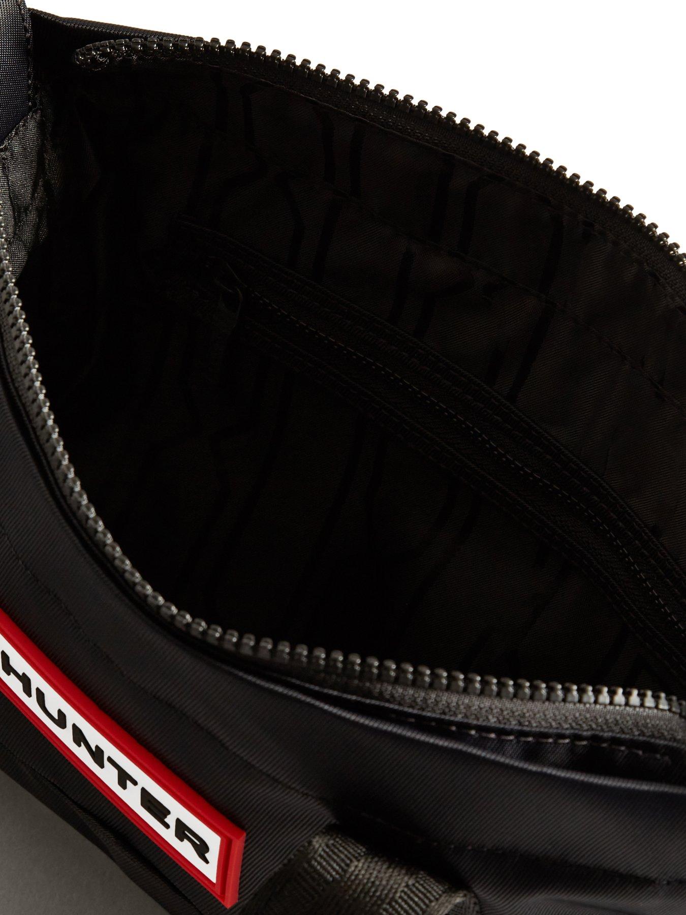  image of hunter-nylon-mini-topclip-tote-blackhunter-branded-webbing