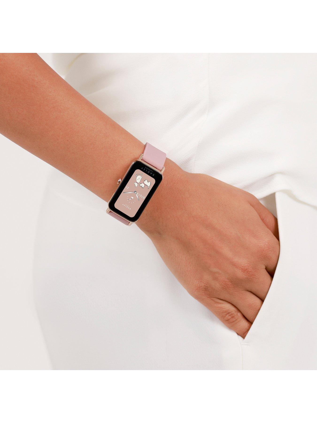  image of radley-ladies-series-21-smart-rose-gold-cobweb-lozenge-watch