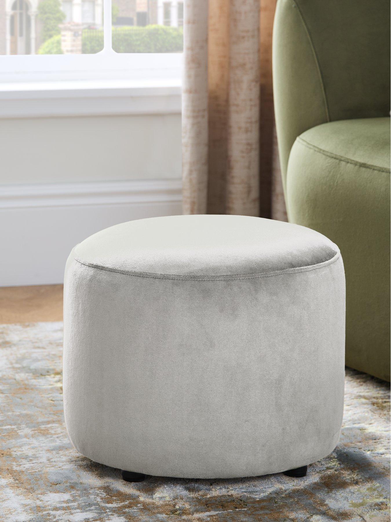 Very Home Maison Velvet Accent Stool - Made to order in the UK