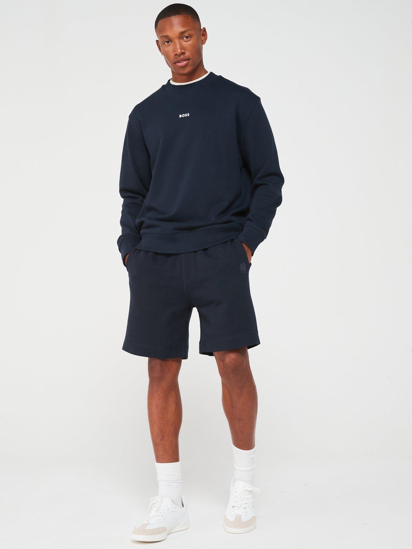  image of boss-sewalk-jersey-shorts-dark-blue