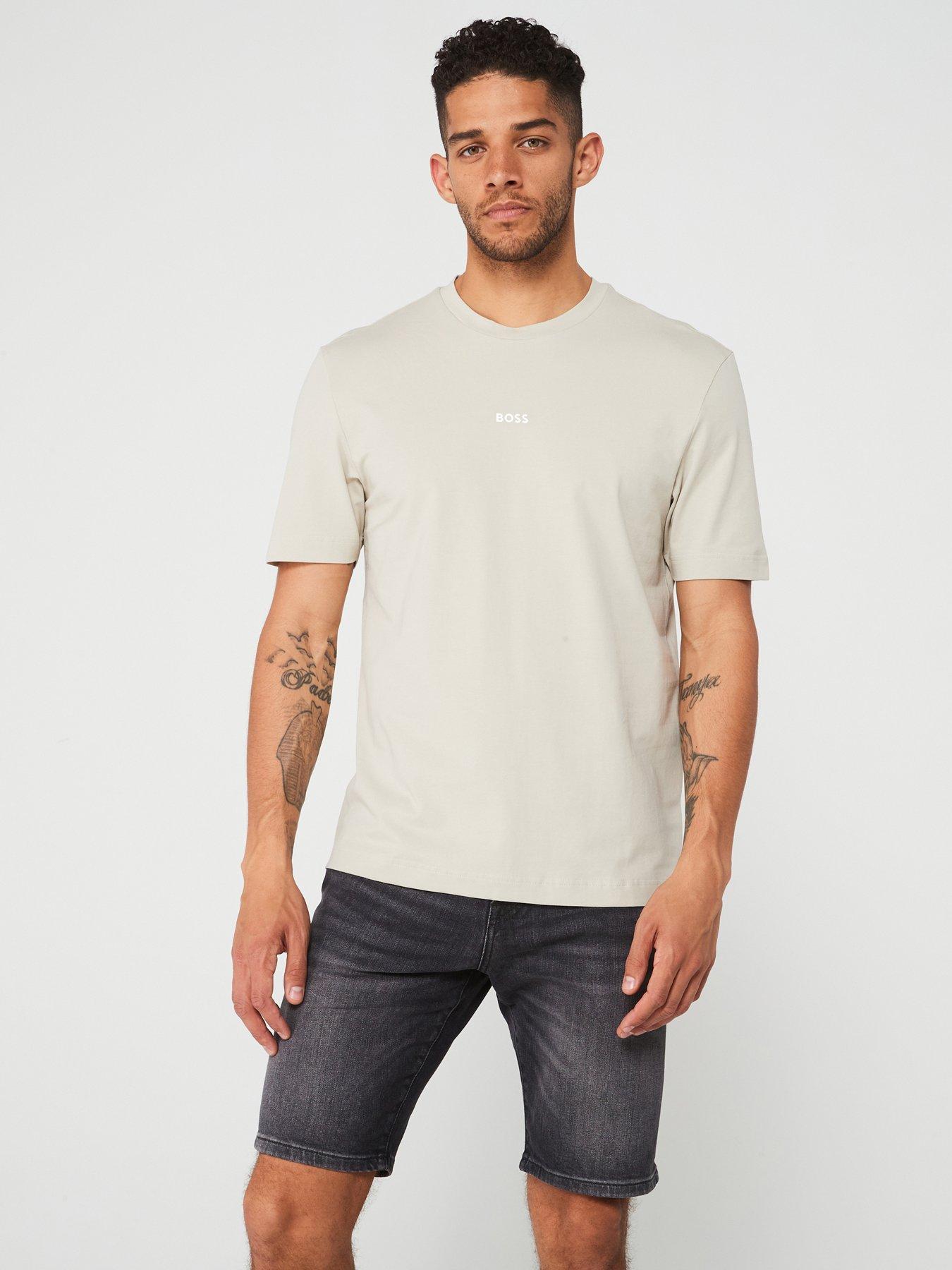 BOSS Tchup Relaxed Fit Logo T-Shirt - Light Beige