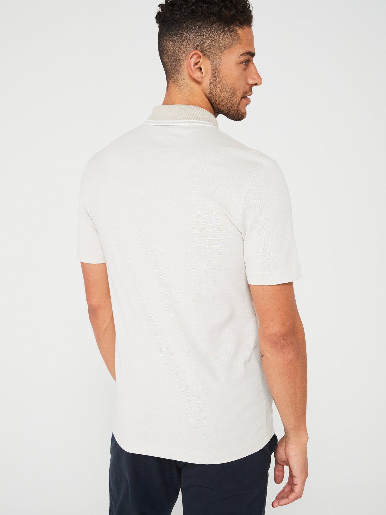 Image 2 of 4 of BOSS Peoxfordnew Short Sleeve Polo Shirt - Light Beige