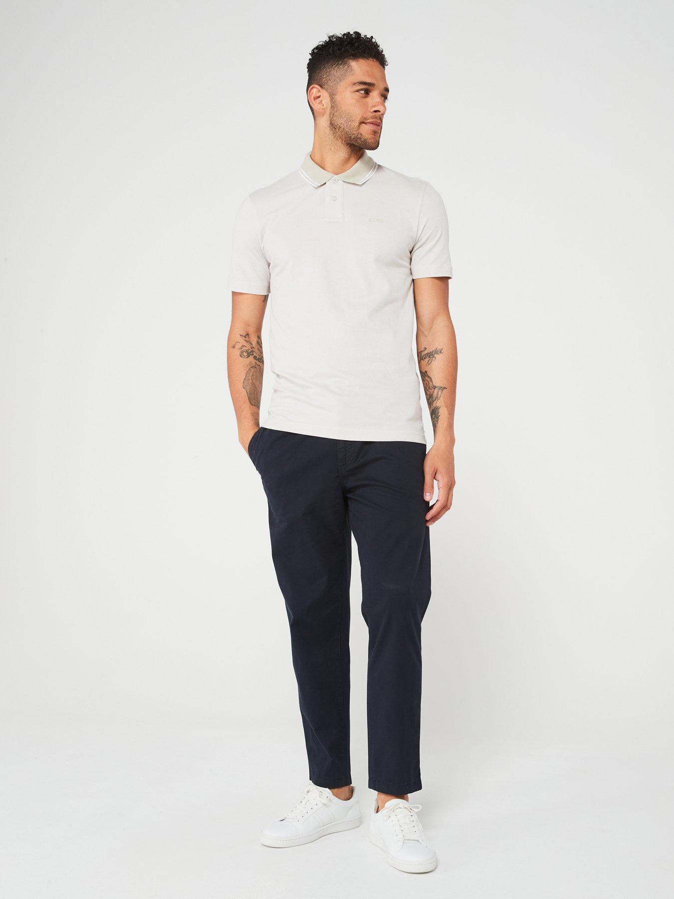 Image 3 of 4 of BOSS Peoxfordnew Short Sleeve Polo Shirt - Light Beige