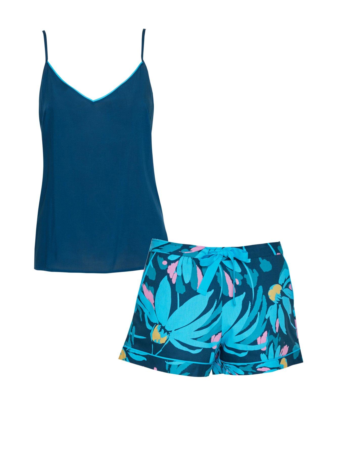  image of cyberjammies-modal-cami-floral-print-short-set