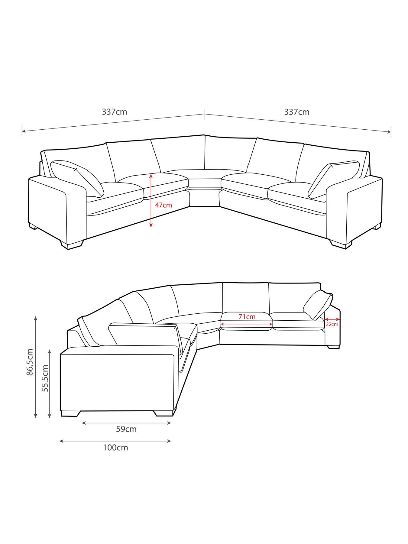  image of very-home-heatly-curved-corner-sofa