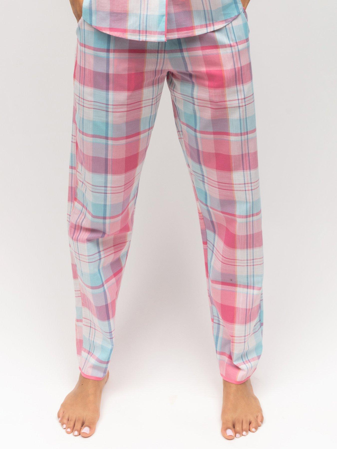 Cyberjammies Pink Check Pyjama Bottoms