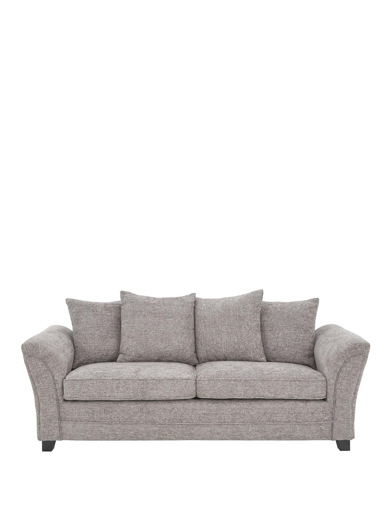 Image 2 of 7 of The Very Collection Dury Chunky Weave Scatterback 3 Seater + 2 Seater Sofa Set (Buy and SAVE!) &nbsp;- Grey - FSC&reg; Certified