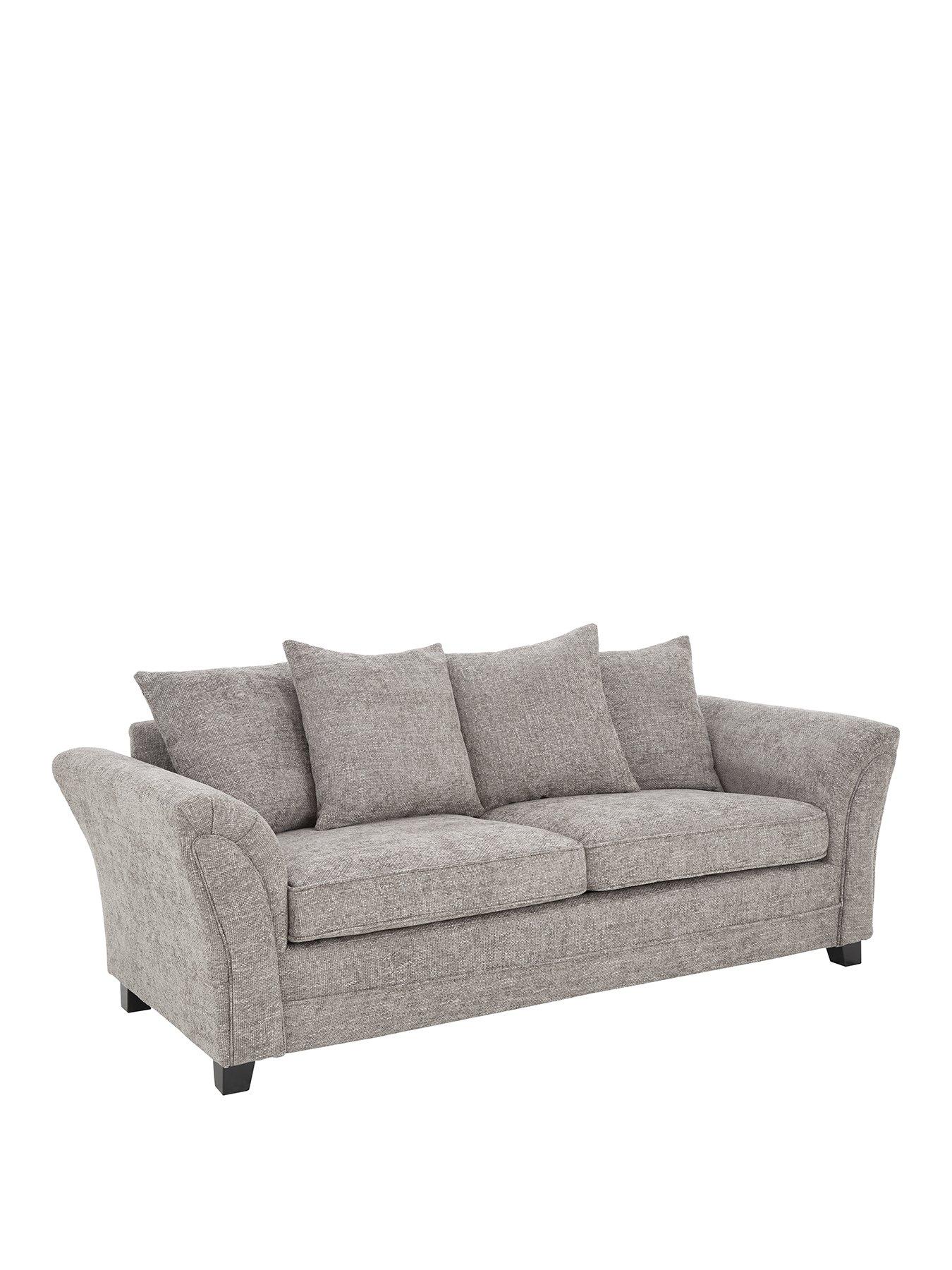 Dury fabric 3 seater scatter back sofa sales