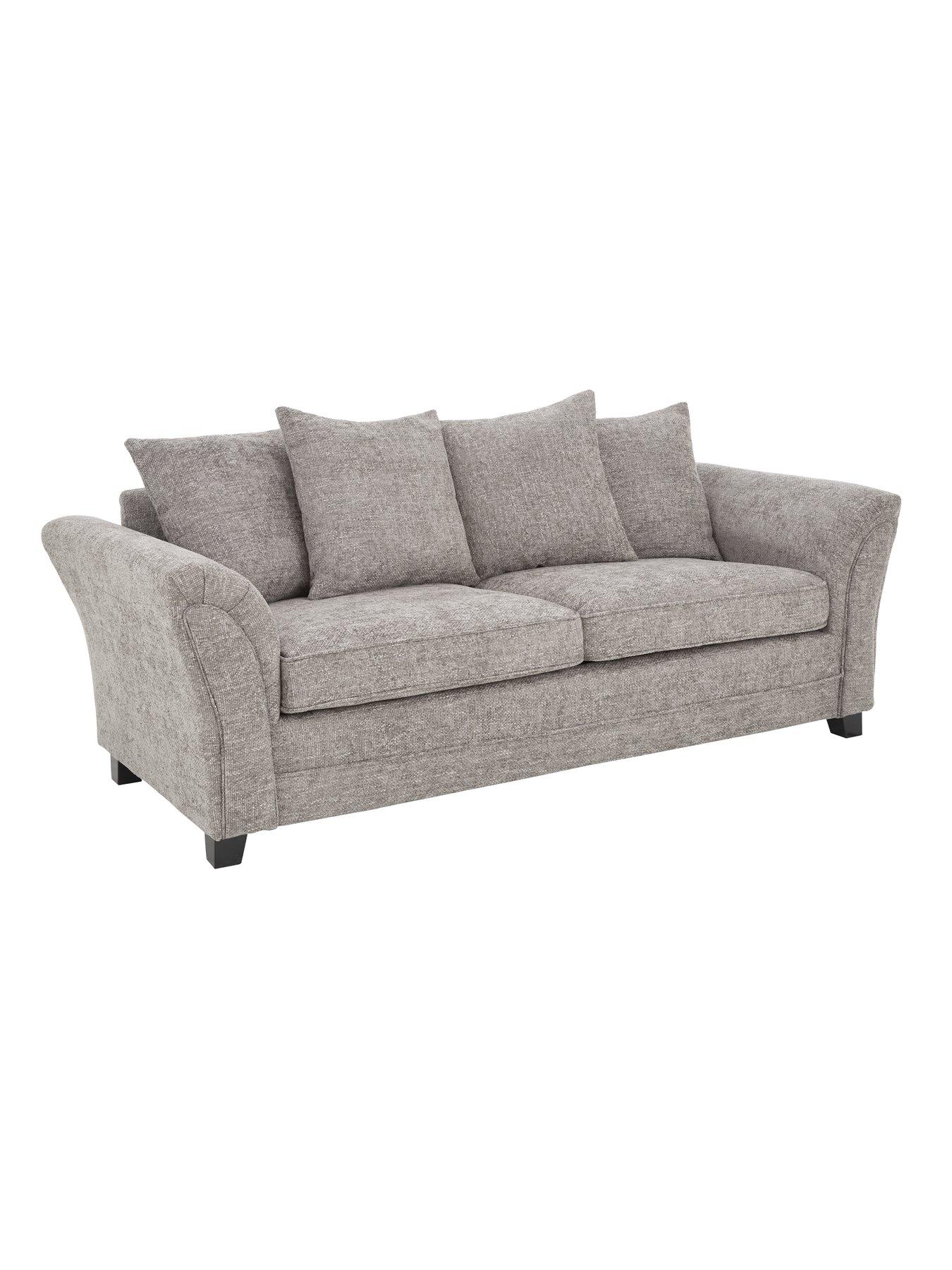 Image 3 of 7 of The Very Collection Dury Chunky Weave Scatterback 3 Seater + 2 Seater Sofa Set (Buy and SAVE!) &nbsp;- Grey - FSC&reg; Certified