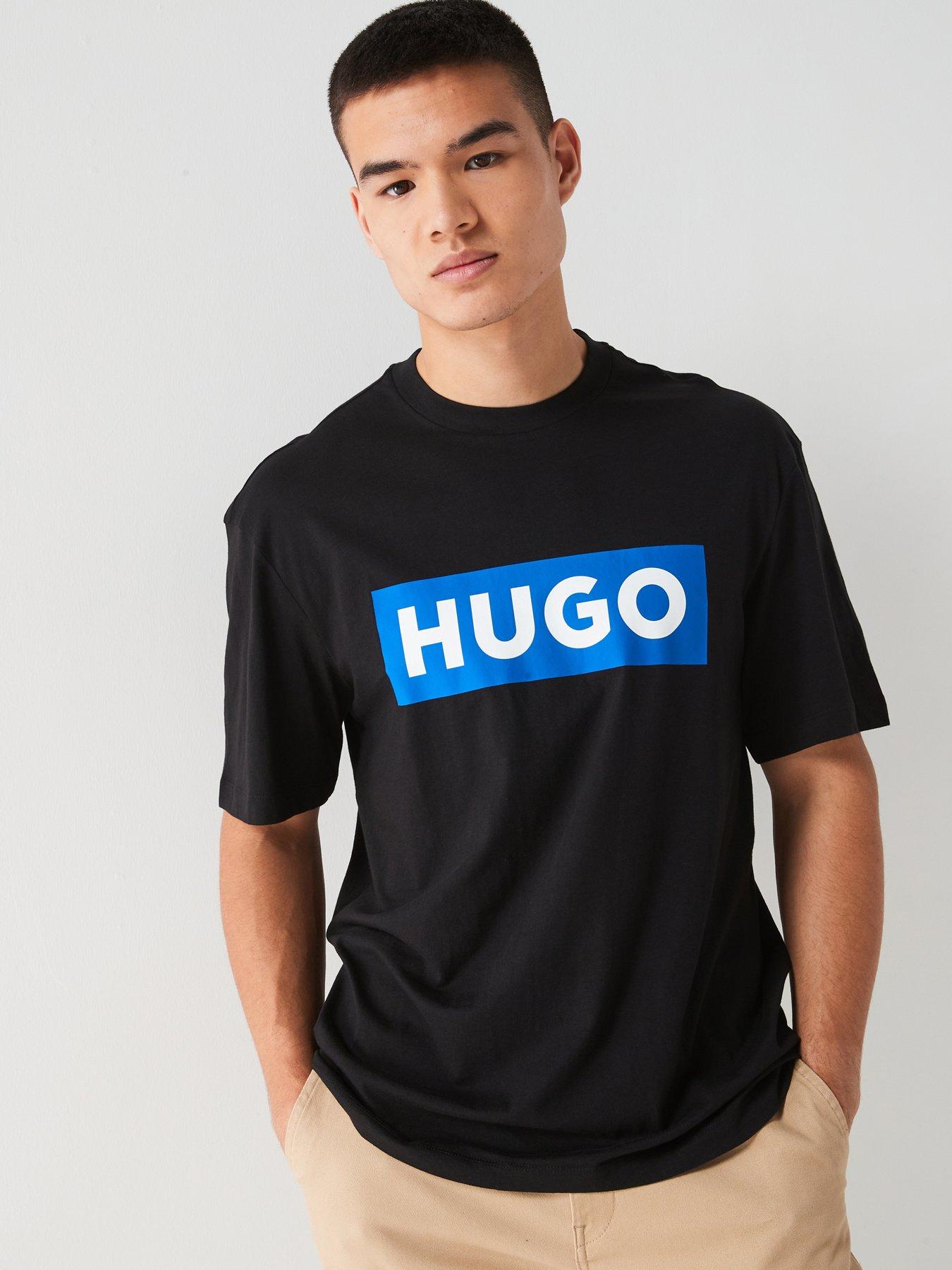 undefined Blue Nico Regular Logo Logo T-Shirt- Black