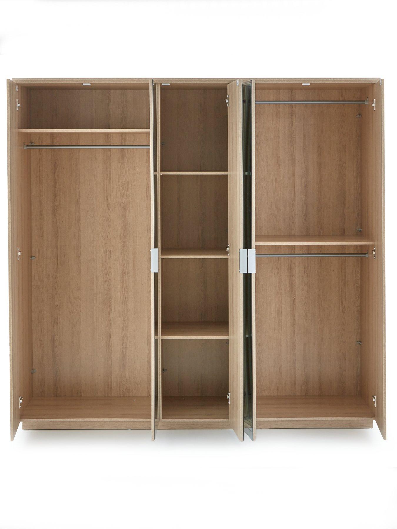  image of very-home-kentford-5-door-mirrored-wardrobe