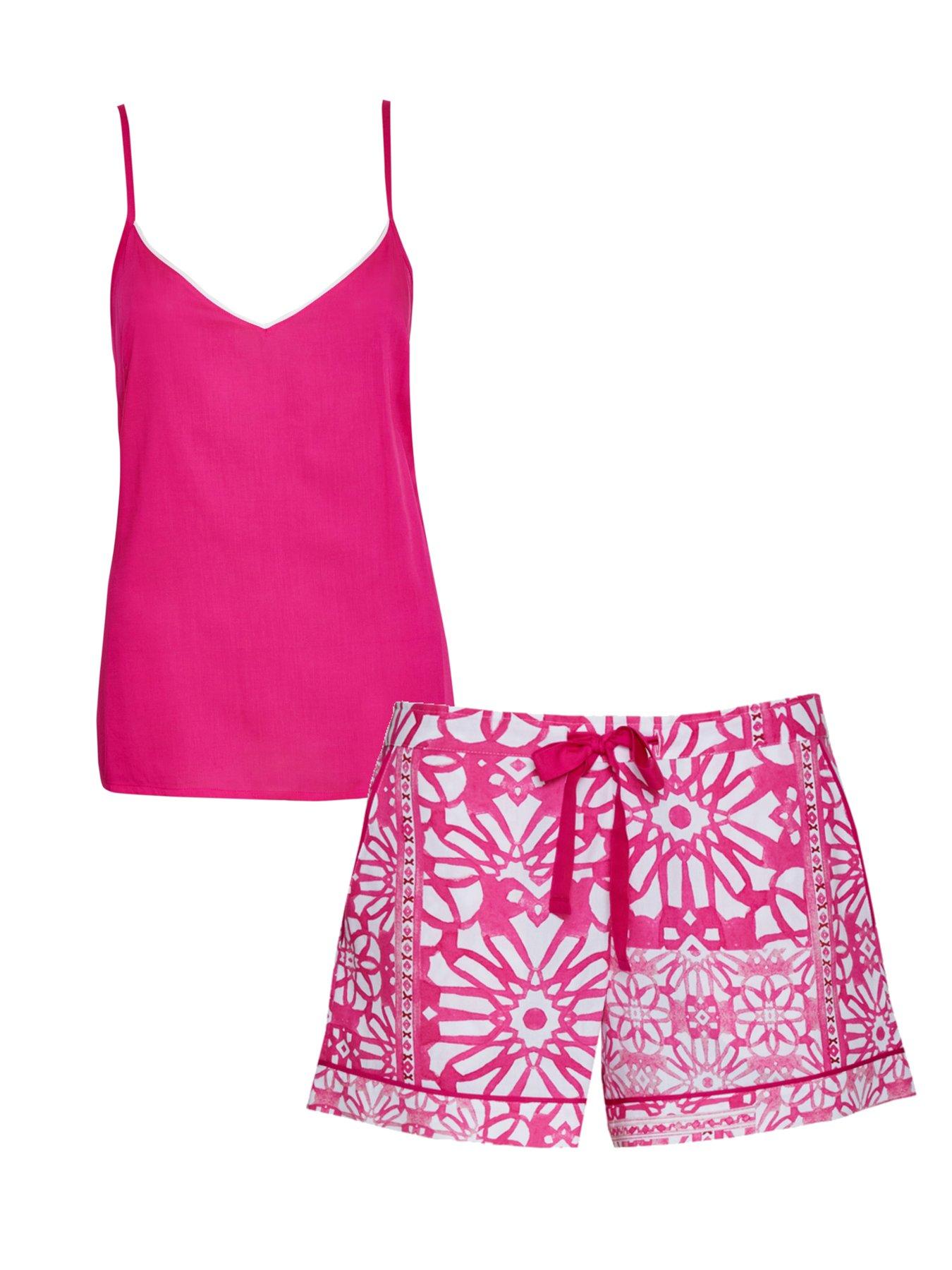 Image 3 of 4 of Cyberjammies Modal Cami &amp; Tile Print Short Set