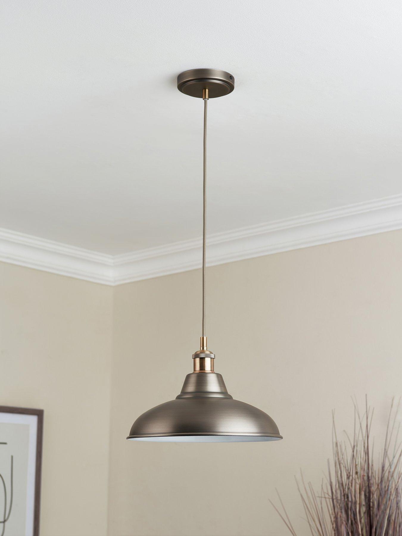  image of very-home-hemstone-pendant-pewterantique-brass