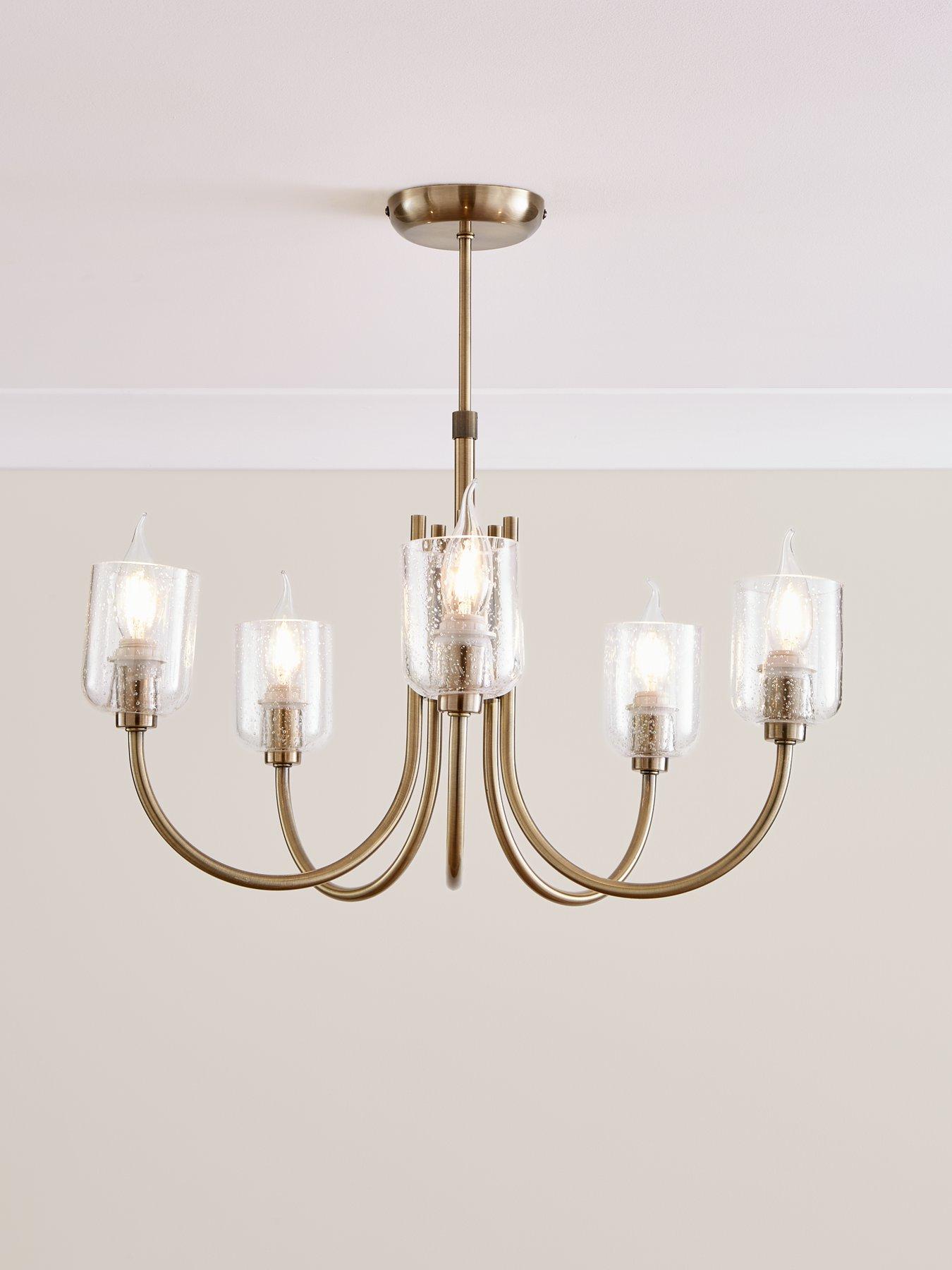 Image 1 of 6 of The Very Collection Stowe 5 Light Ceiling Pendant - Antique Brass