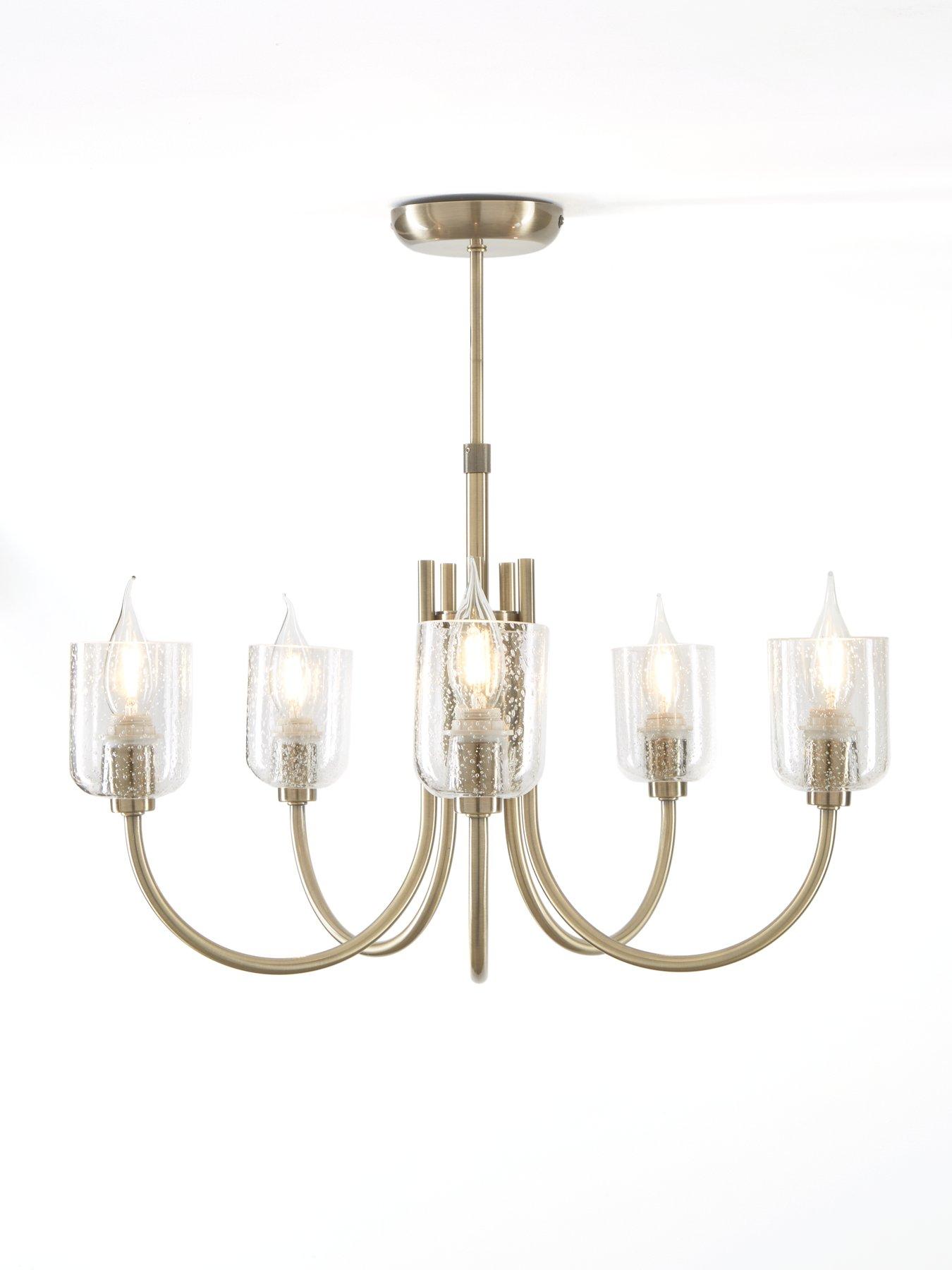 Image 3 of 6 of The Very Collection Stowe 5 Light Ceiling Pendant - Antique Brass