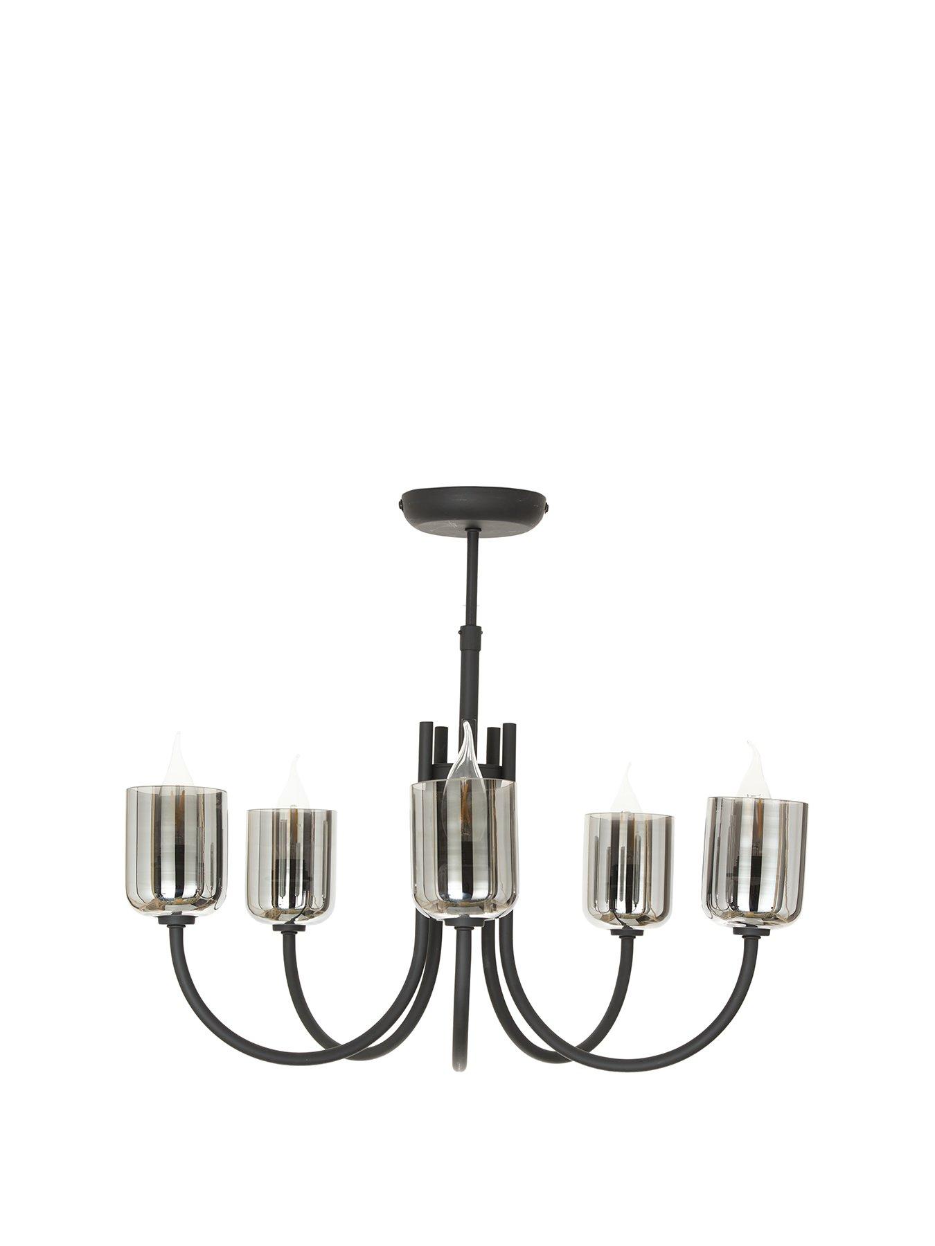Image 2 of 7 of The Very Collection Stowe 5 Light Ceiling Pendant - Black