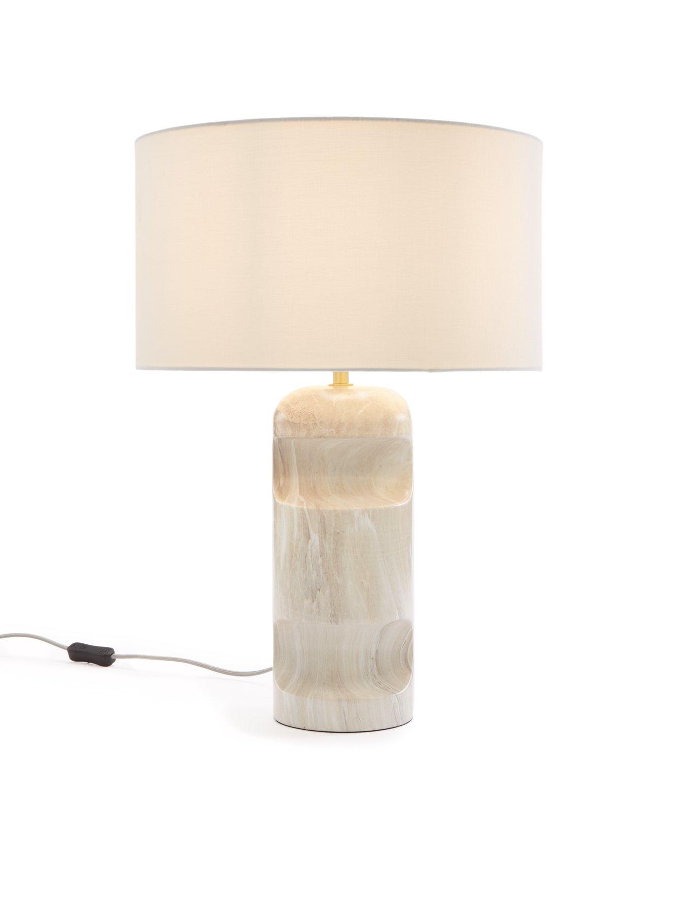  image of the-very-collection-sculptural-marble-table-lamp