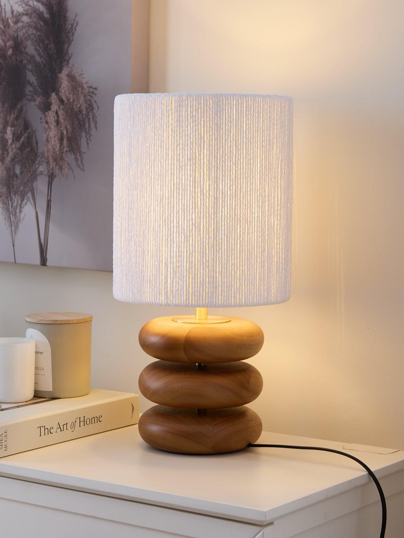The Very Collection Wood Stack Table Lamp