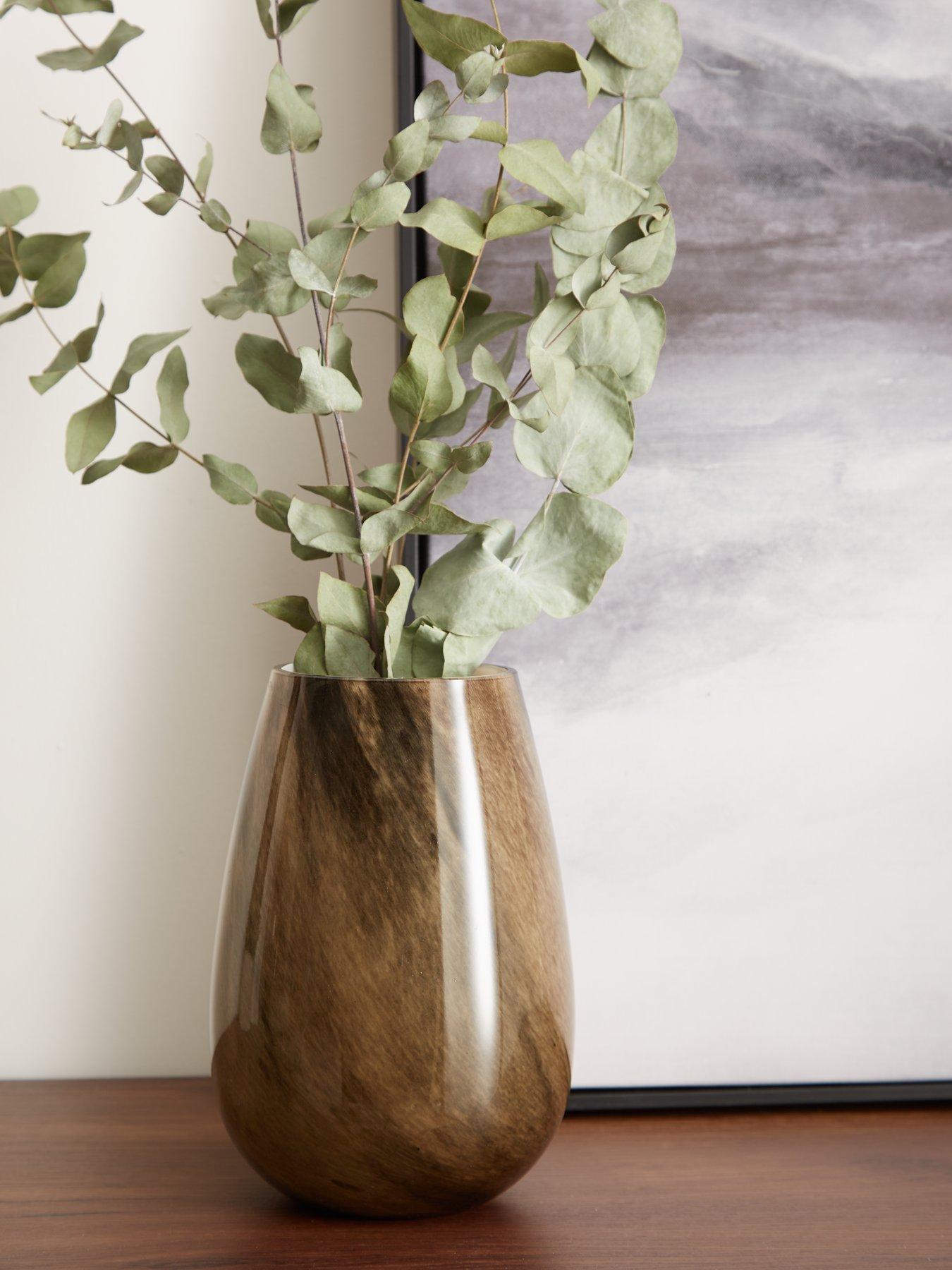 undefined Smoked Cloudy Glass Vase