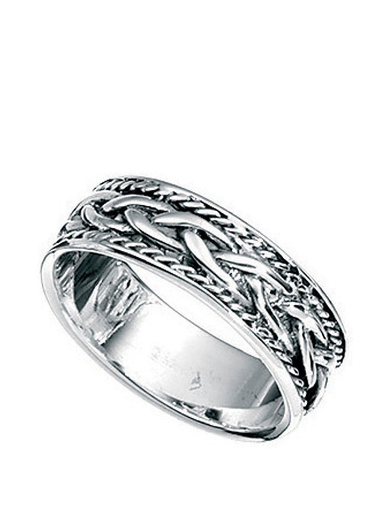 Men's Chunky Solid Silver Plain Band Ring – Bijou Jewellery