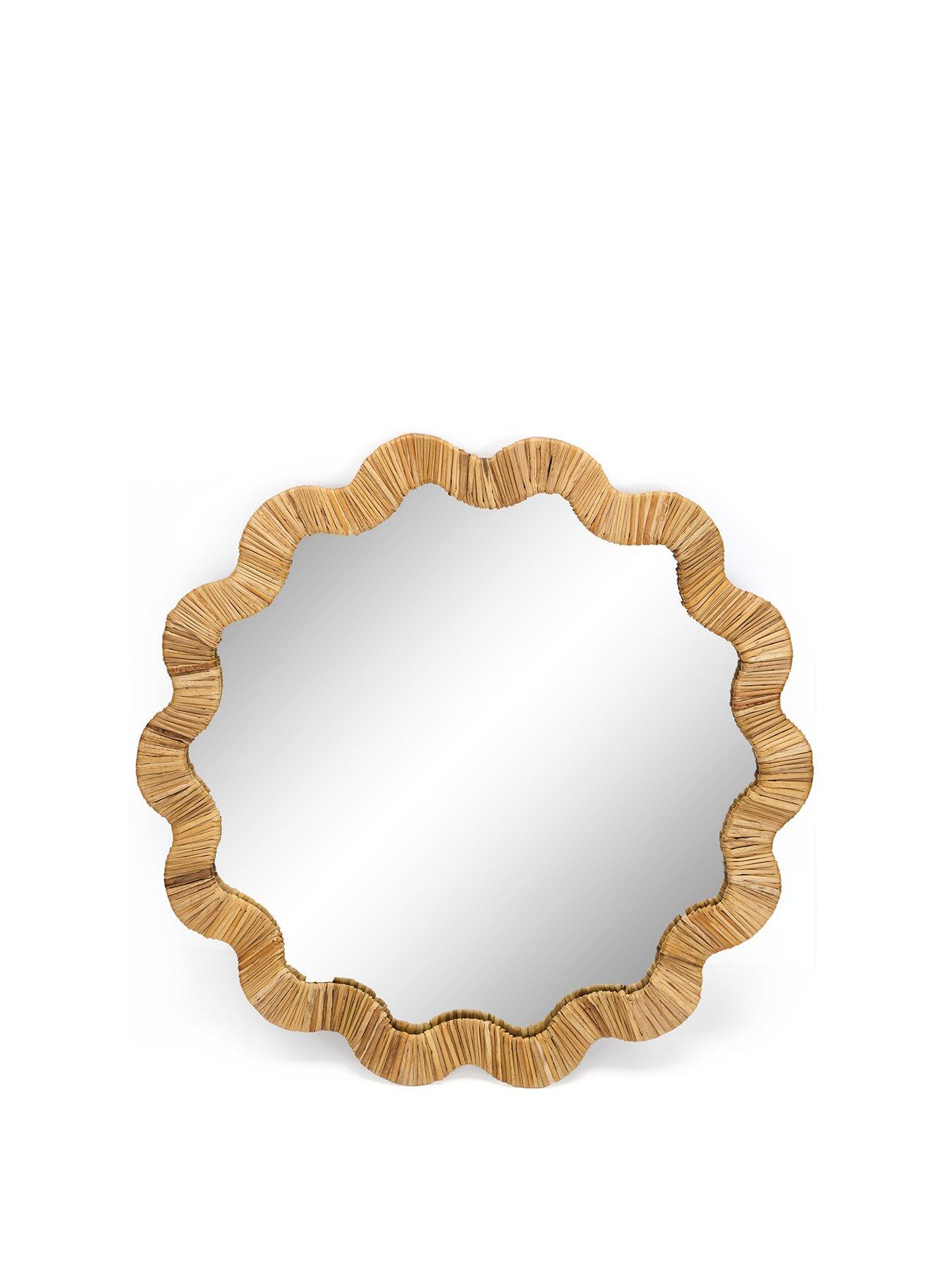  image of very-home-wavy-woven-mirror-75cm