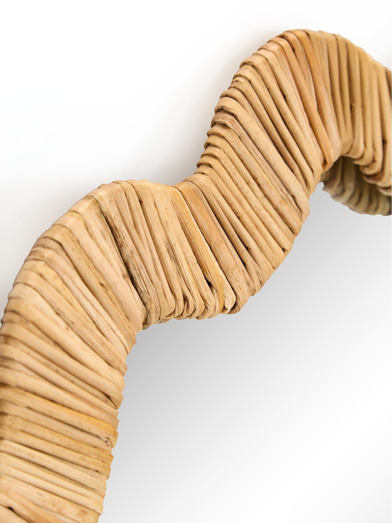  image of very-home-wavy-woven-mirror-75cm