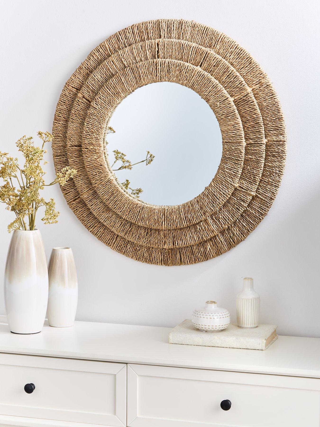 Very Home 3 Layered Woven Mirror 70cm