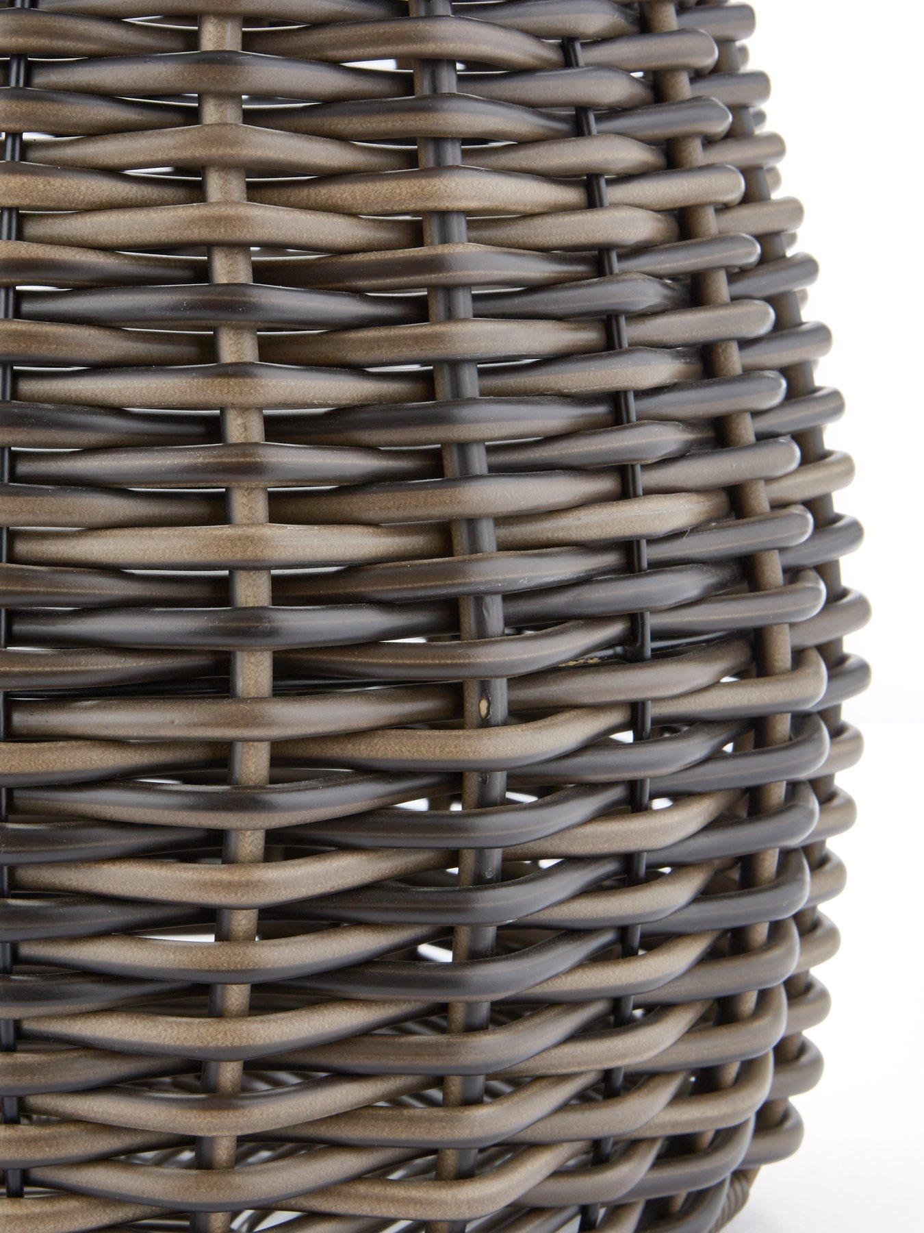  image of the-very-collection-round-dark-woven-basket