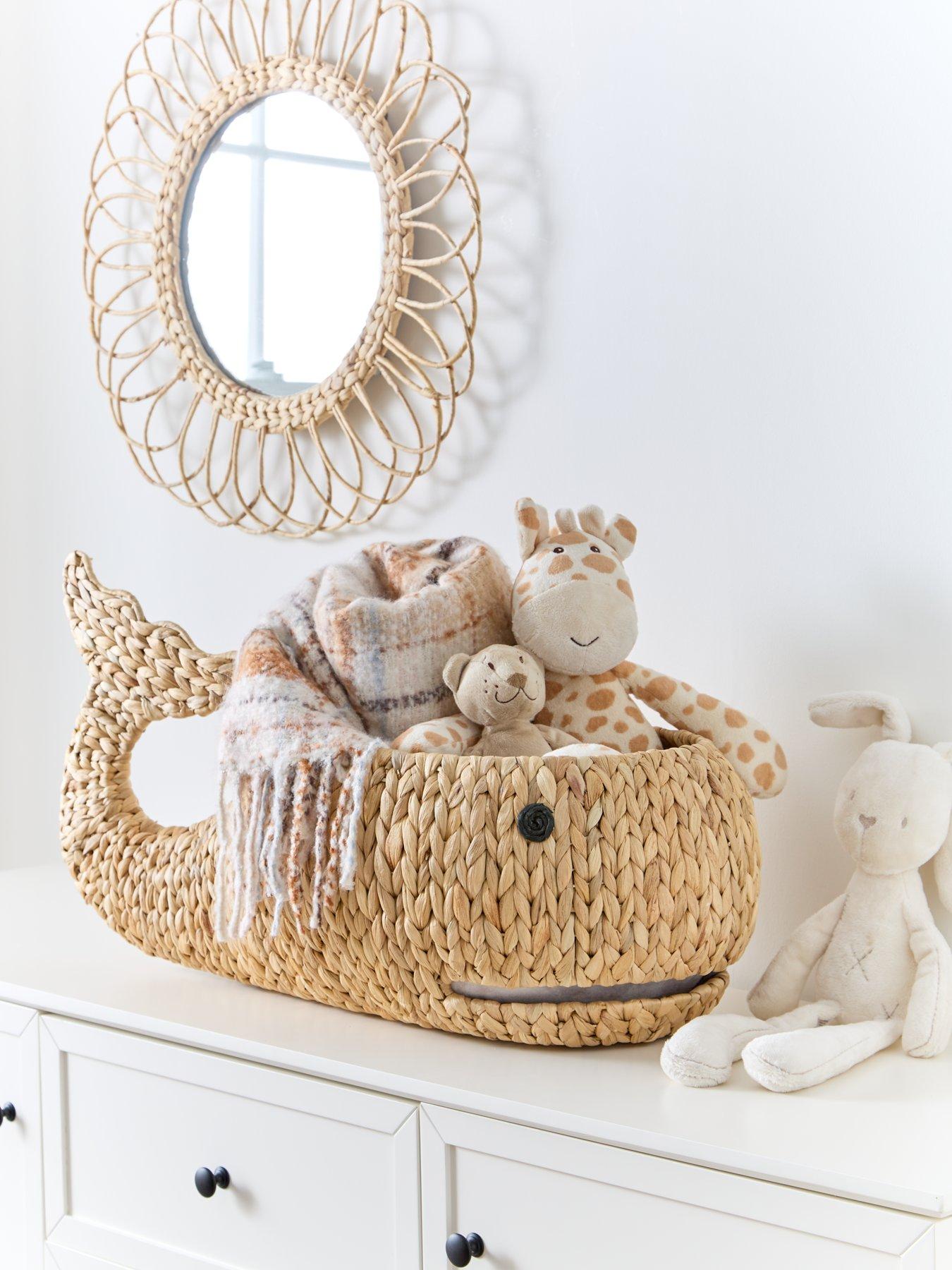 front image of the-very-collection-wally-whale-shaped-basket