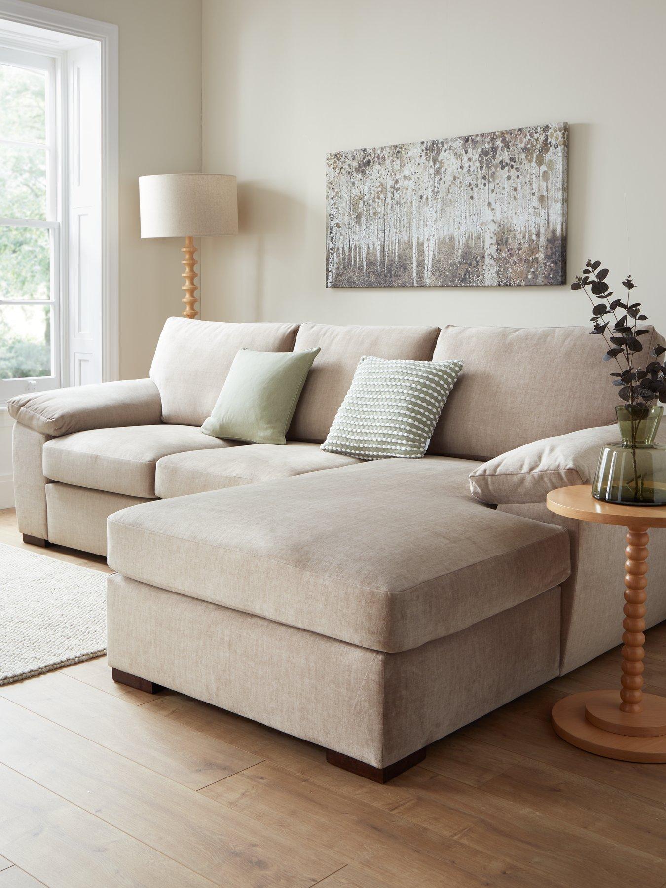 The Very Collection Eliza Right Hand 3 Seater Fabric Chaise Sofa - FSC® Certified
