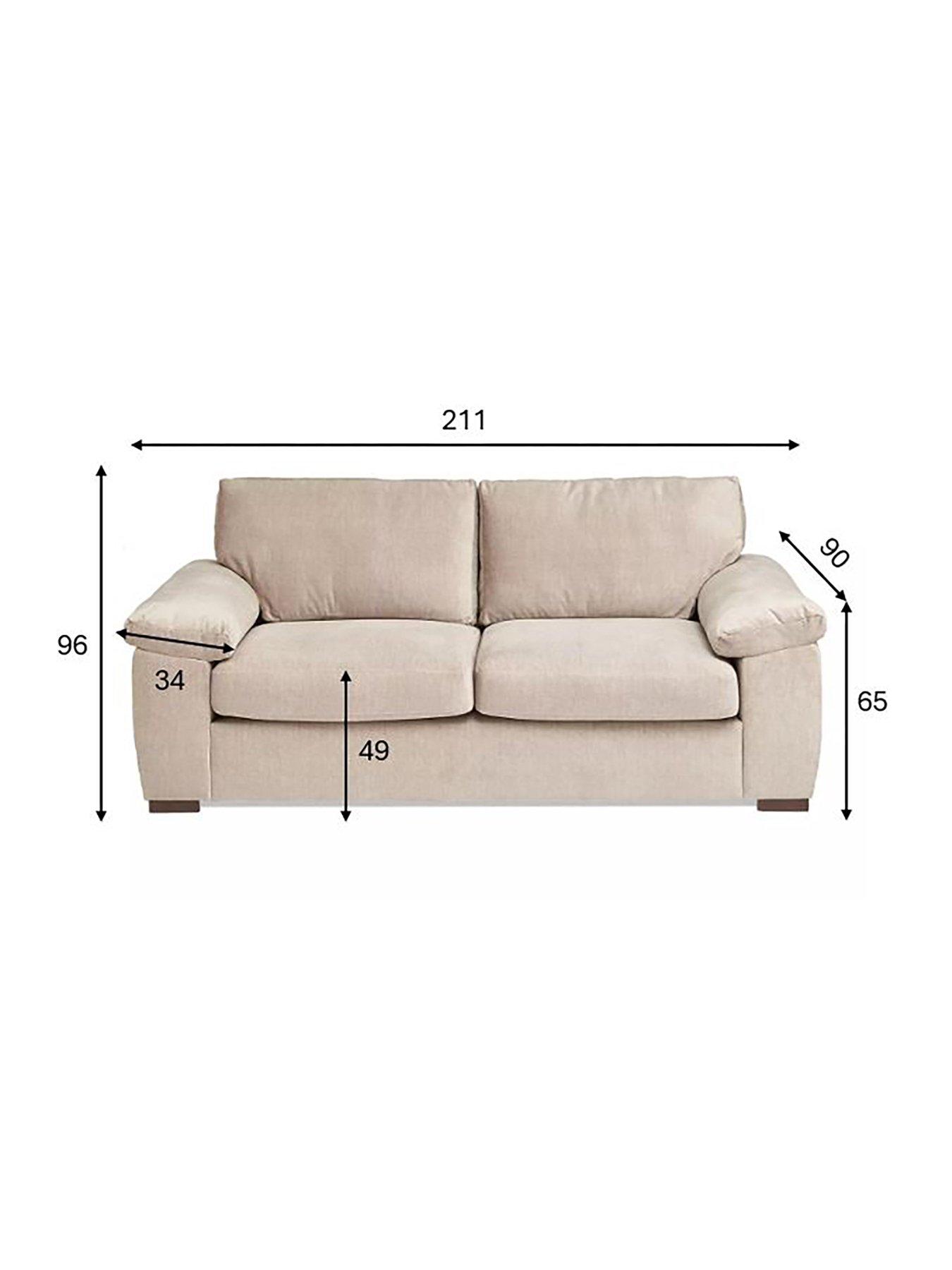 Image 6 of 7 of Very Home Eliza Fabric 3 Seater Sofa&nbsp;- FSC&reg; Certified