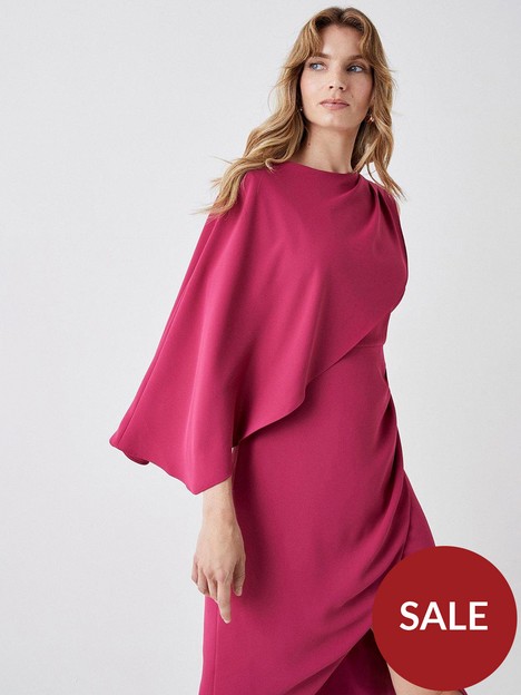 coast-asymmetric-cape-wrap-skirt-dress-raspberry