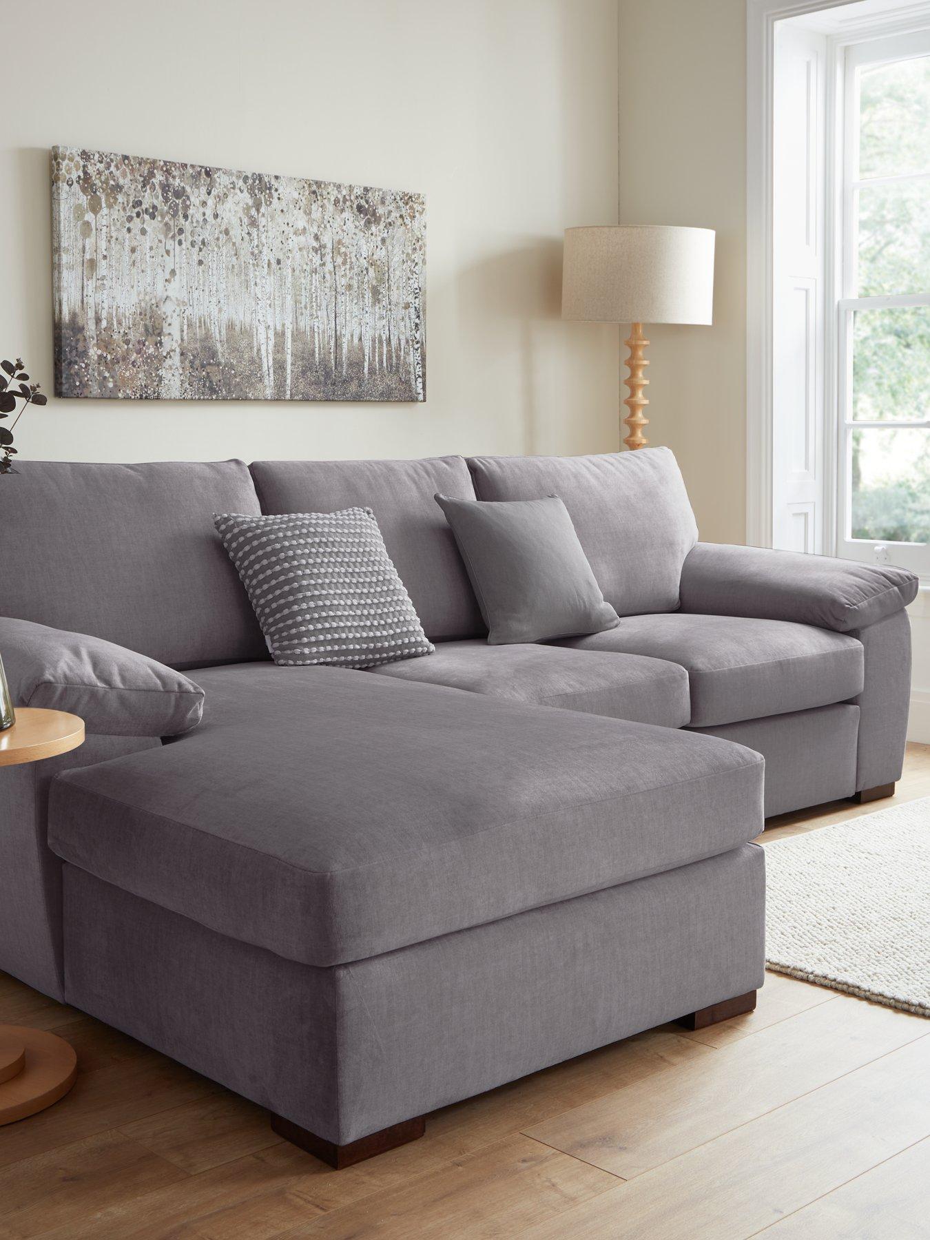 Very Home Eliza Left Hand 3 Seater Fabric Chaise Sofa - FSC® Certified