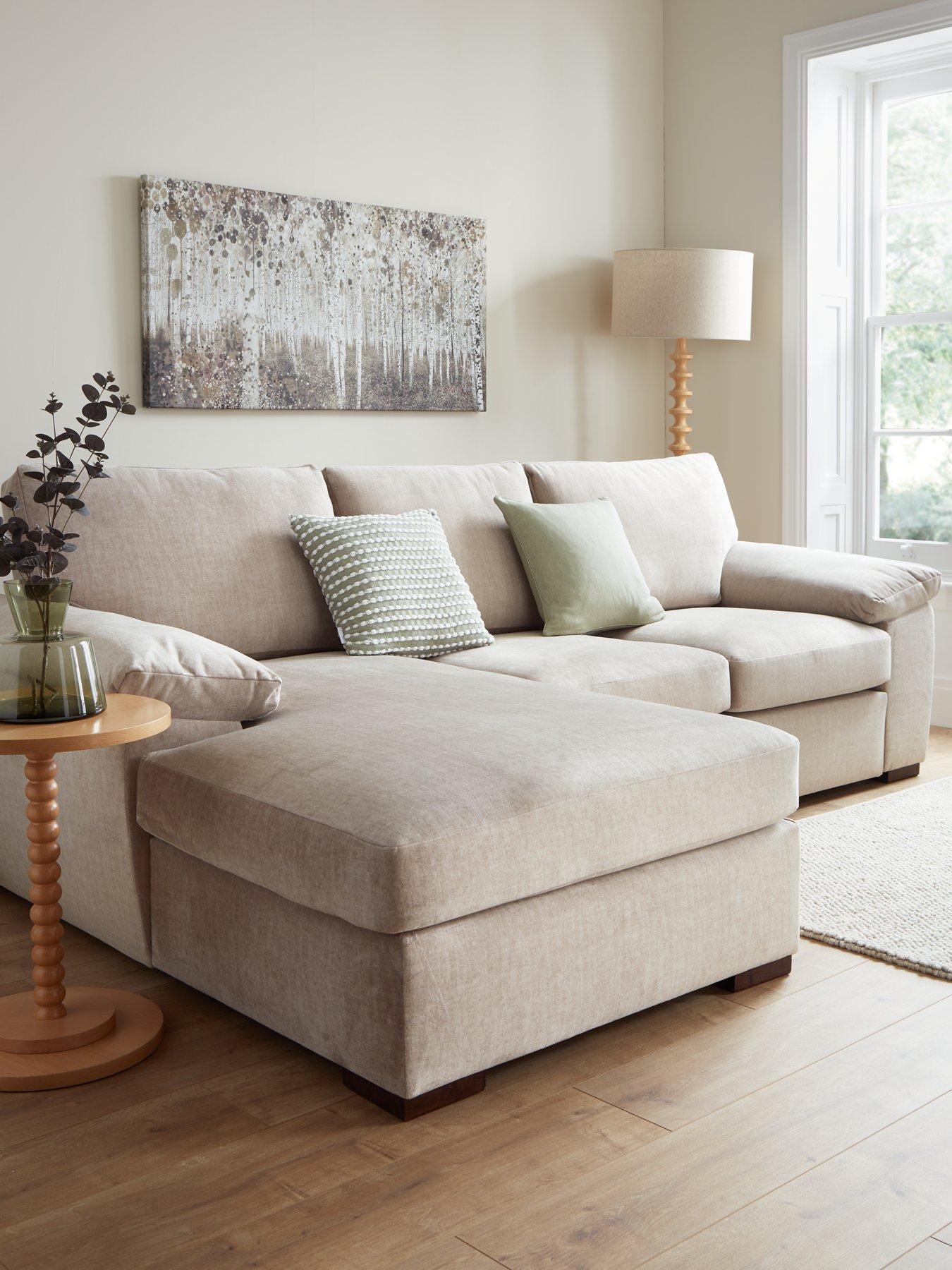 Very Home Eliza Left Hand 3 Seater Fabric Chaise Sofa - FSC® Certified