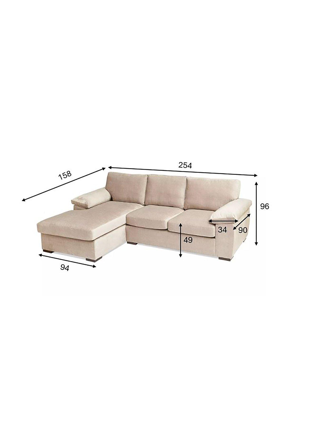 Image 6 of 7 of The Very Collection Eliza Left Hand 3 Seater Fabric Chaise Sofa -&nbsp;FSC&reg; Certified