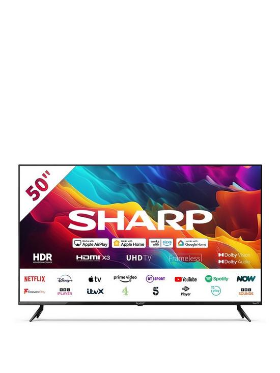 front image of sharp-50fj2k-50-inch-4knbspultranbsphd-roku-smart-tv