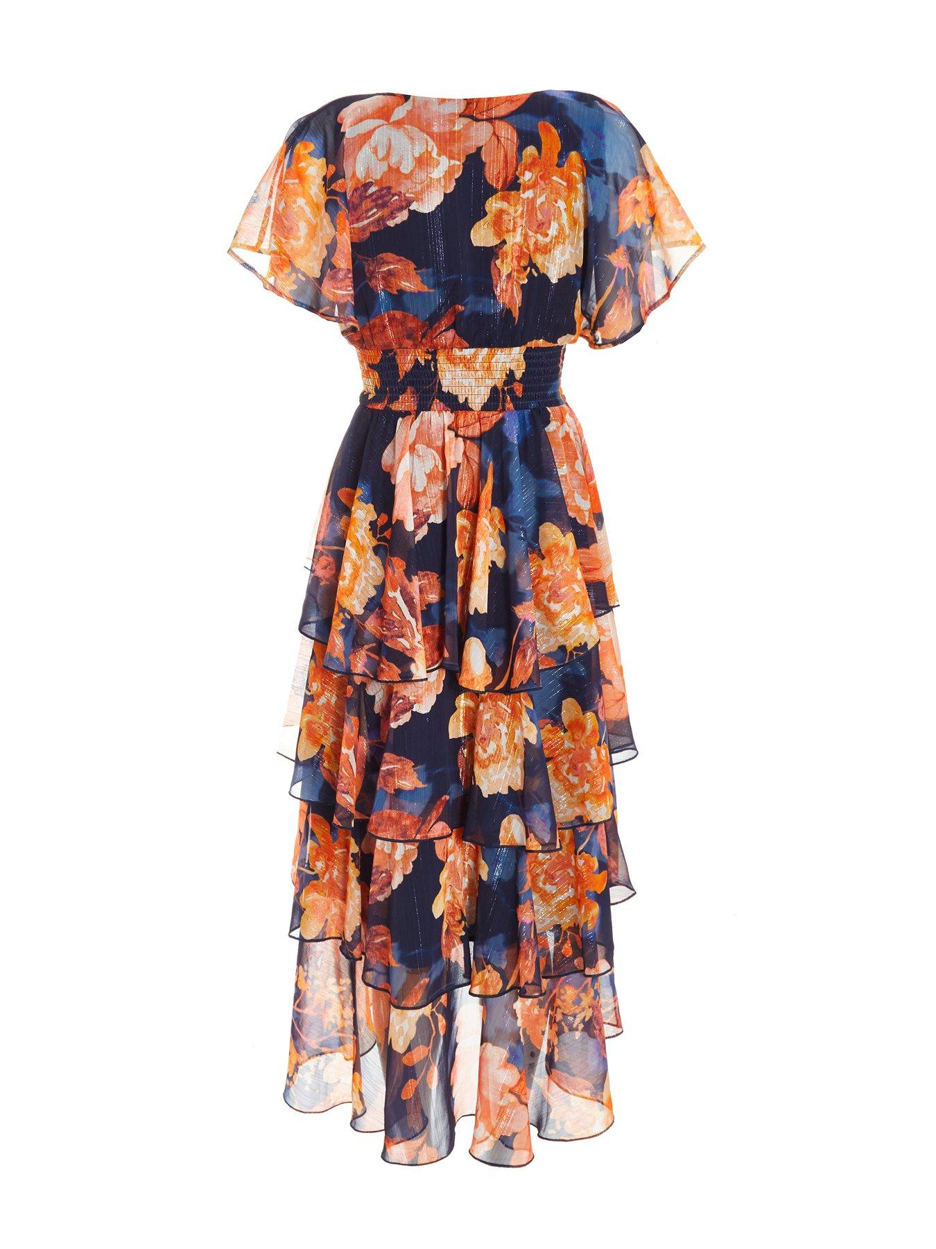 sachin and babi light blue dress Provence Bloom Tiered Midi Dress Floral Yellow main image 1