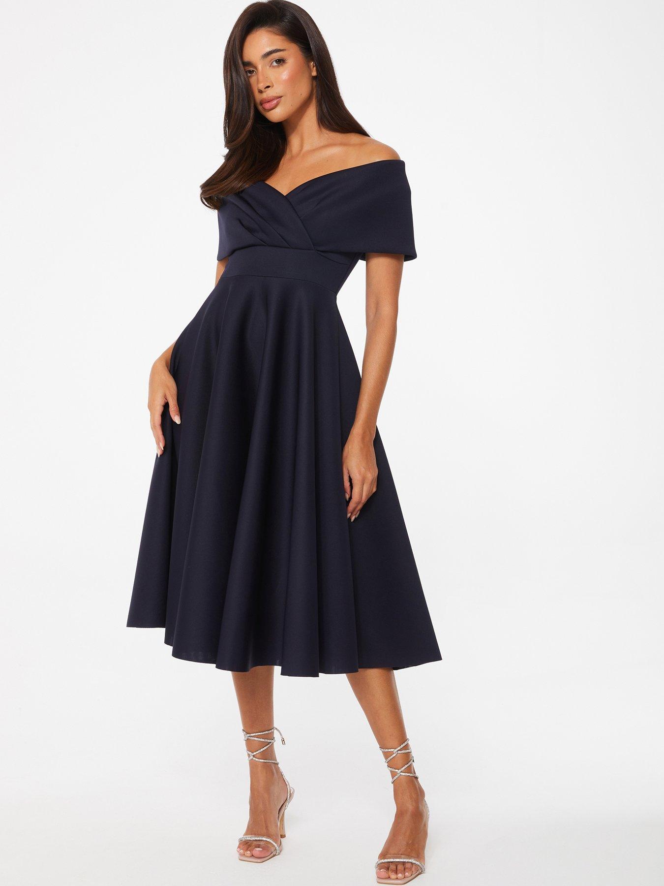 Club l bridesmaid store bardot detail skater dress