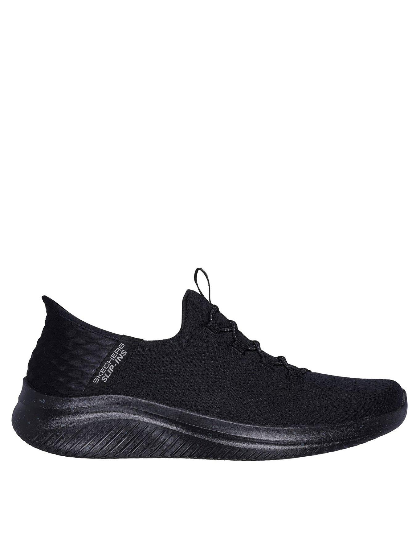 All black discount memory foam trainers