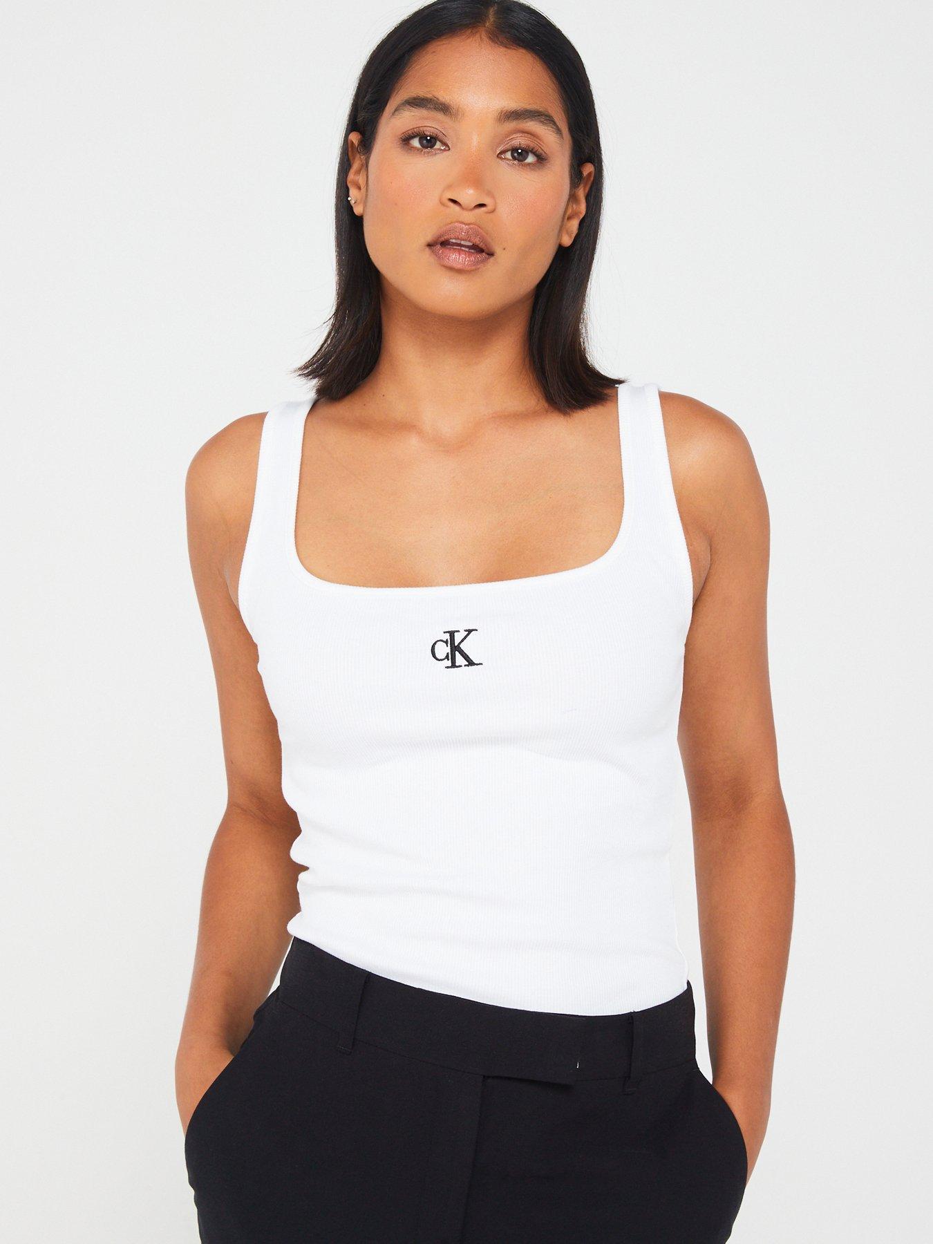undefined Logo Tank Top - White