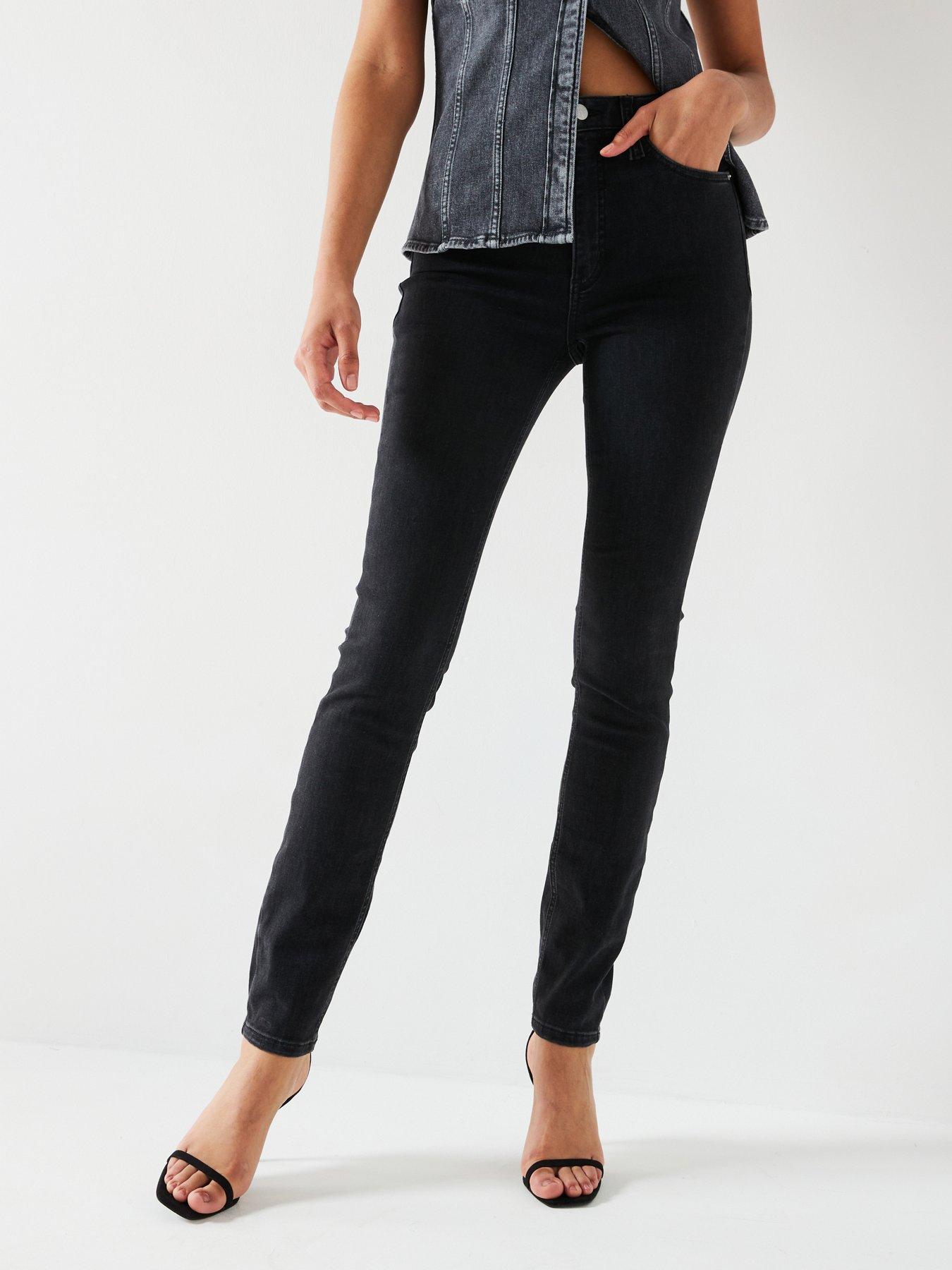undefined High Rise Skinny Jean - Black