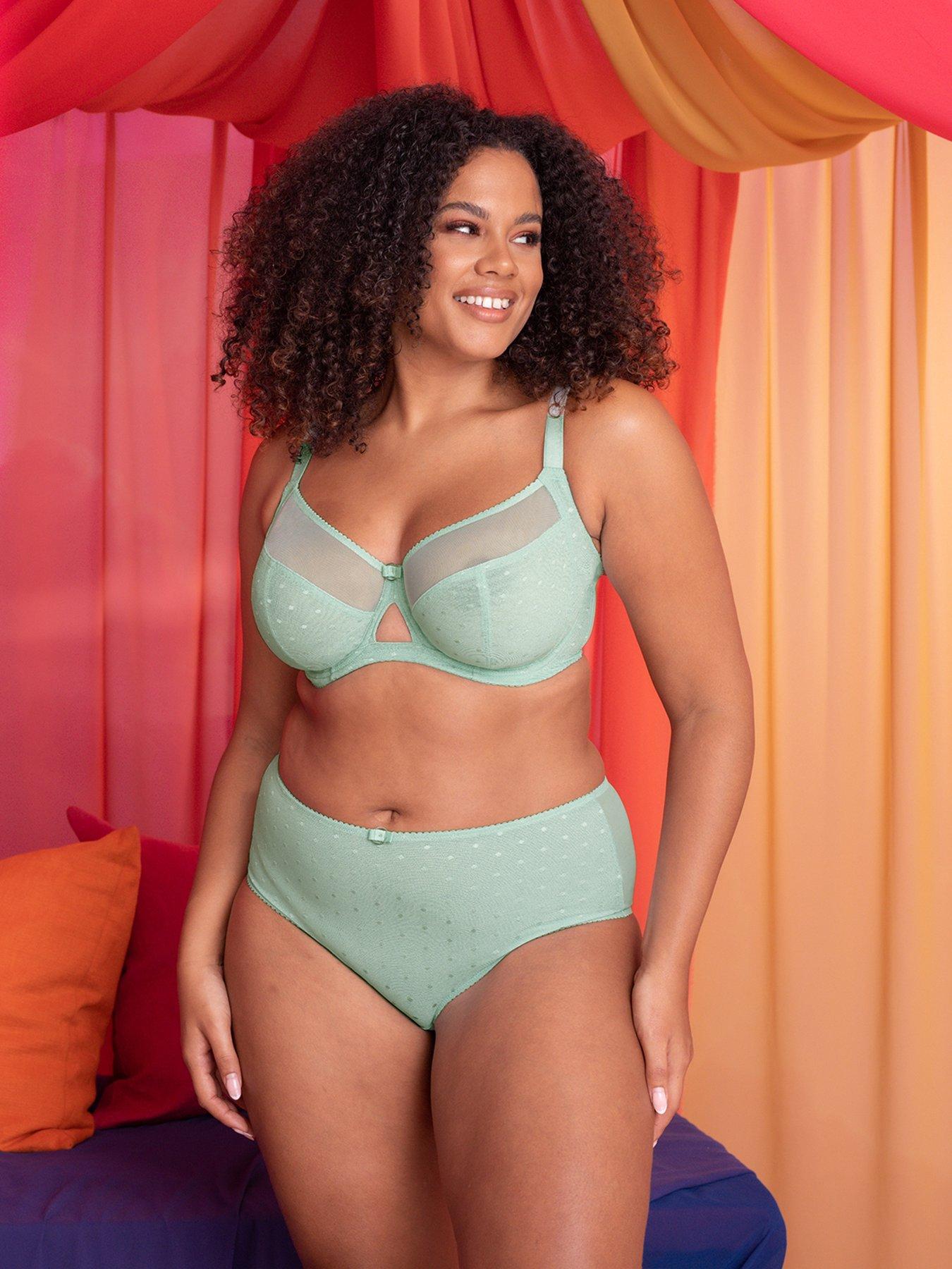 Curvy Kate Victory Polka 4 Part Balcony Bra Green littlewoods