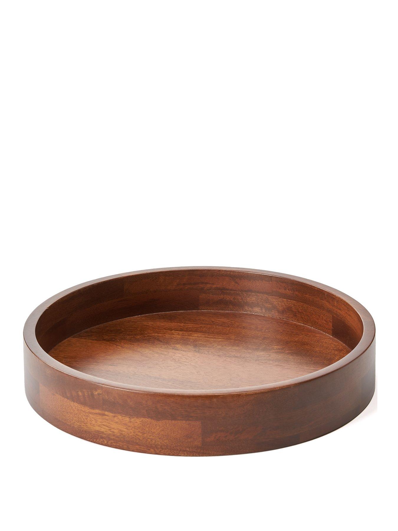 Michelle Keegan Home Round Walnut Tray